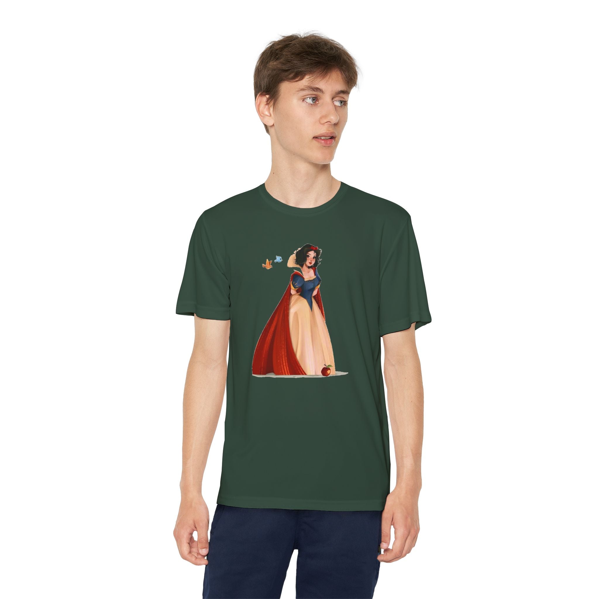 Snow White Youth T-Shirt Sports Graphic Tee, Cool Athletic Shirt for Kids, Perfect for Sports Events, Team Spirit