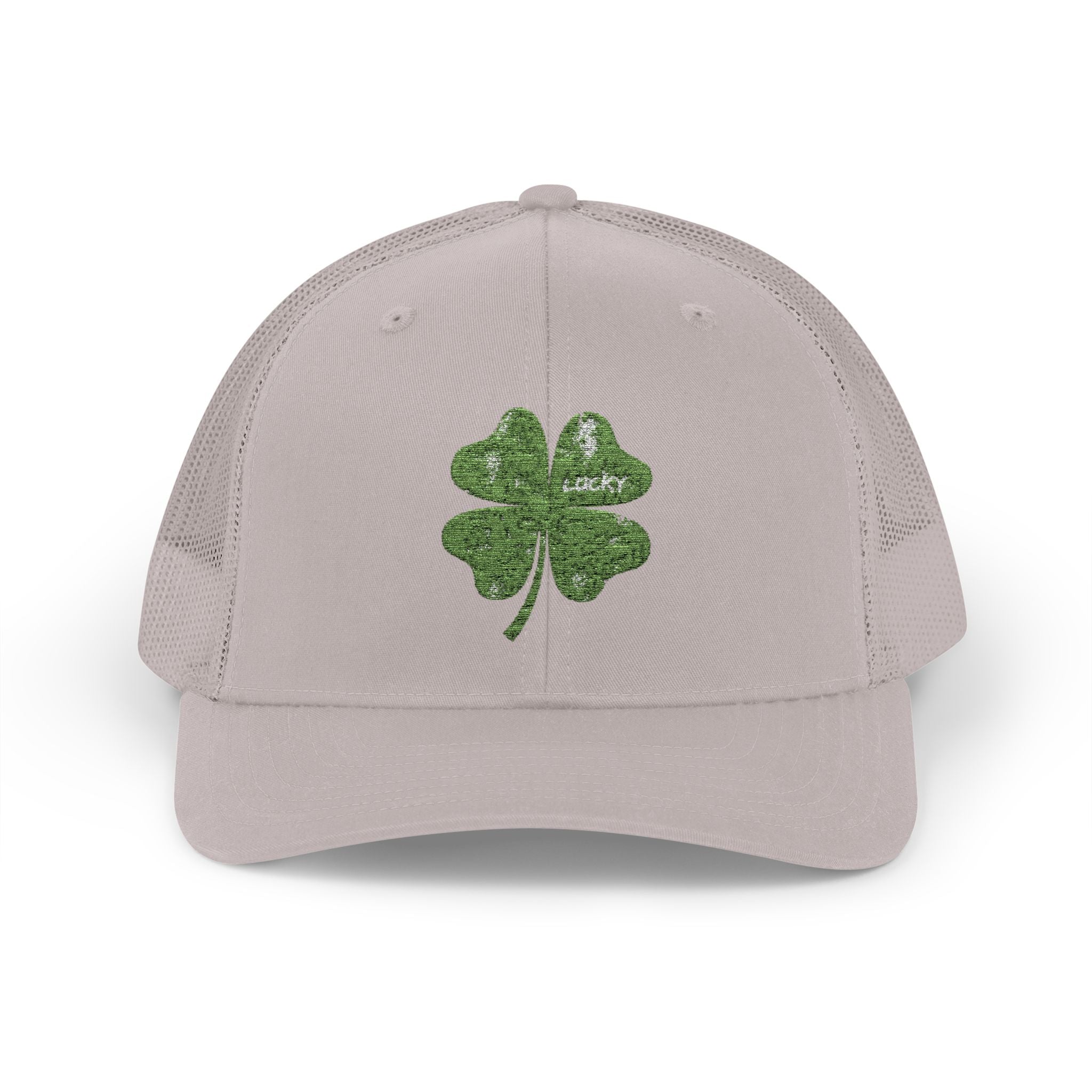 St. Patrick's Day Lucky 4-Leaf Clover Snapback Trucker Cap