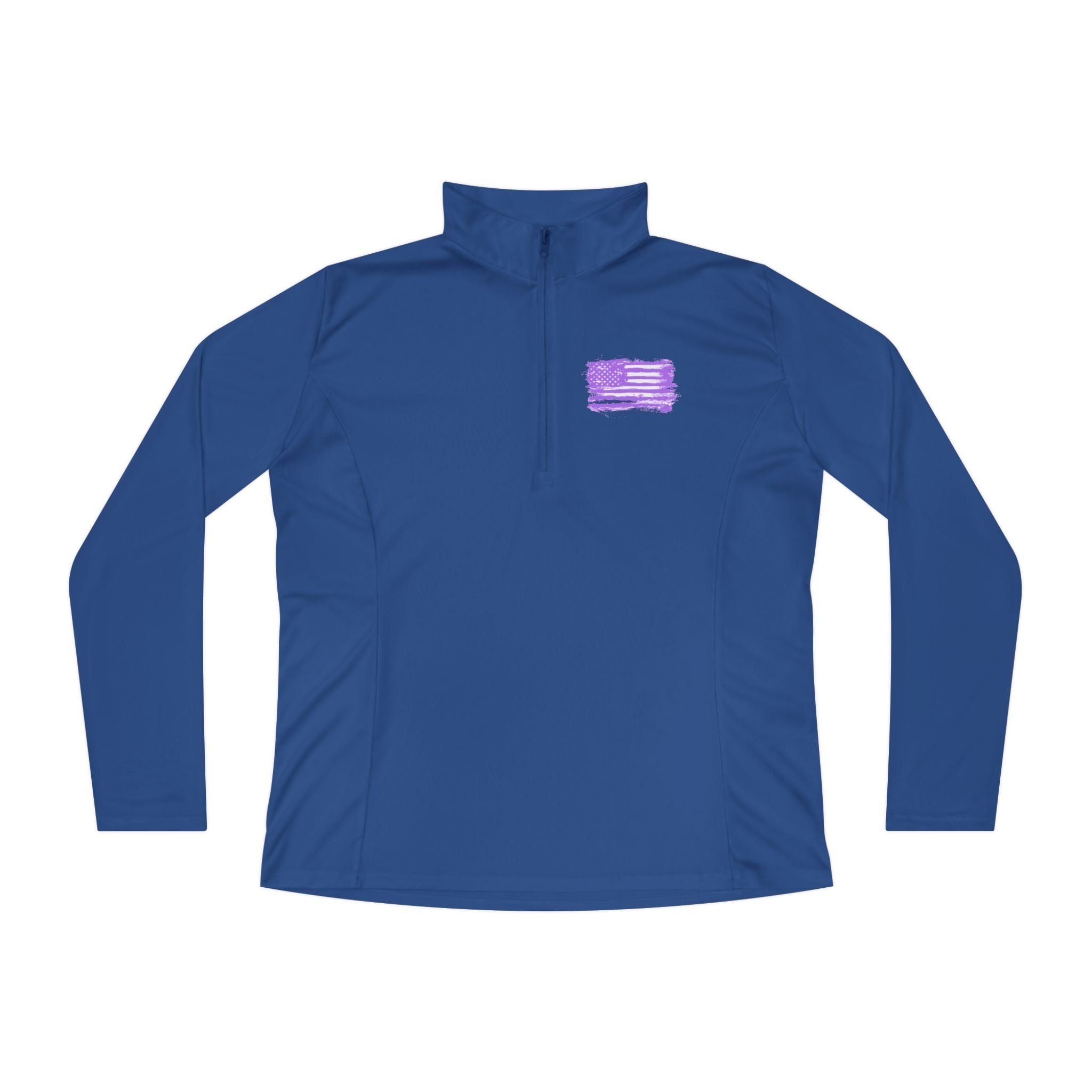 Ladies Quarter-Zip Pullover with Motivational Running Design, Athletic Apparel, Activewear, Sportswear, Fitness Gift, Running Top