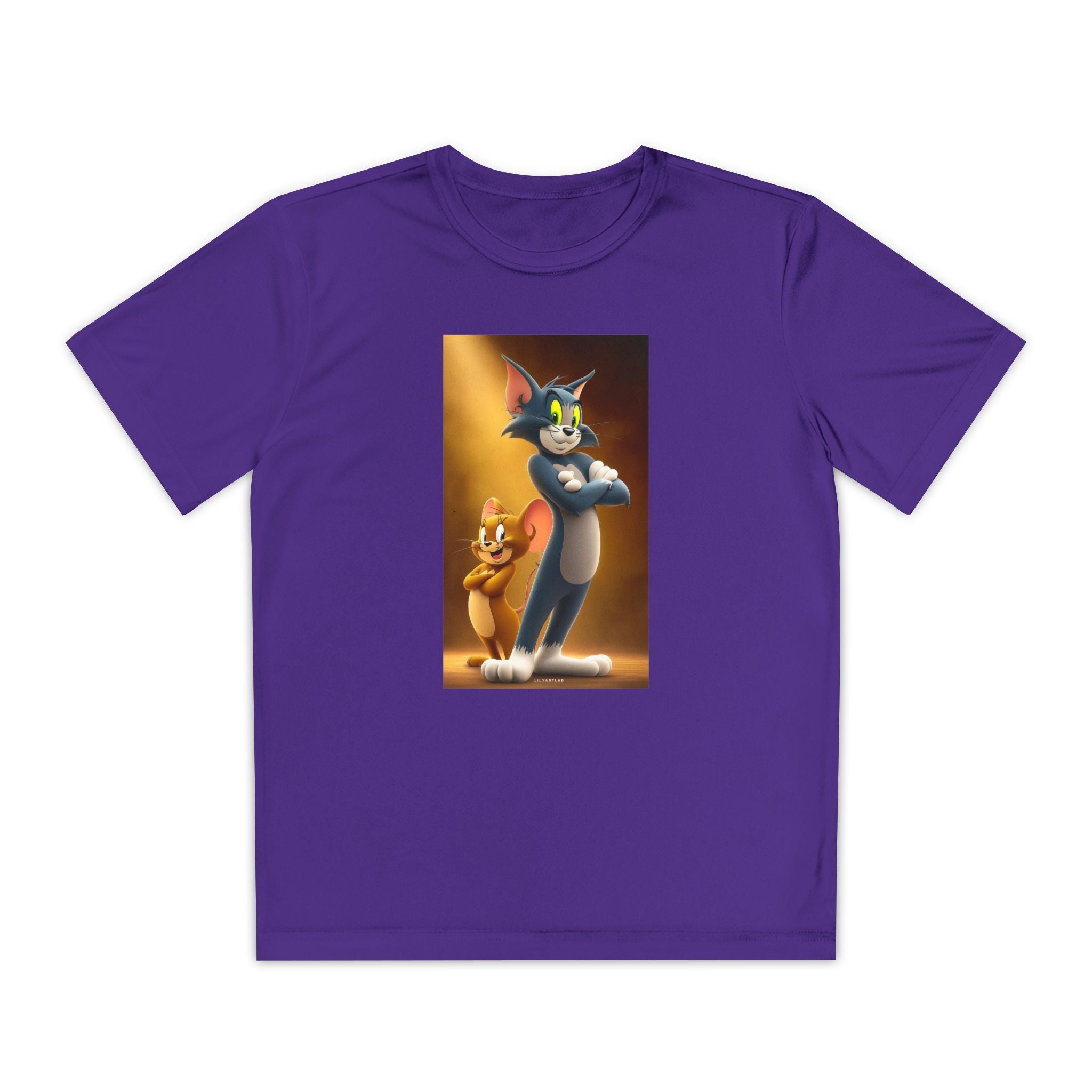 Youth Competitor Tee with Tom And Jerry design, Cartoon Graphic Kid's T-Shirt, Kids Tee, Children's Clothing, Funny Tee for Boys and Girls