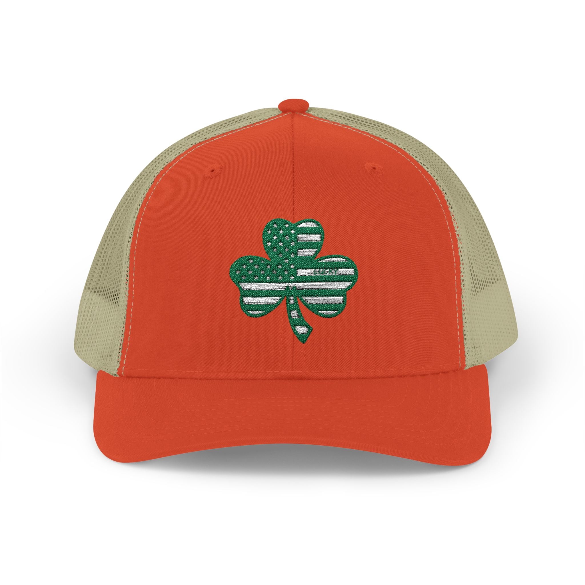 St. Patrick's Day Lucky 4-Leaf Clover Snapback Trucker Cap