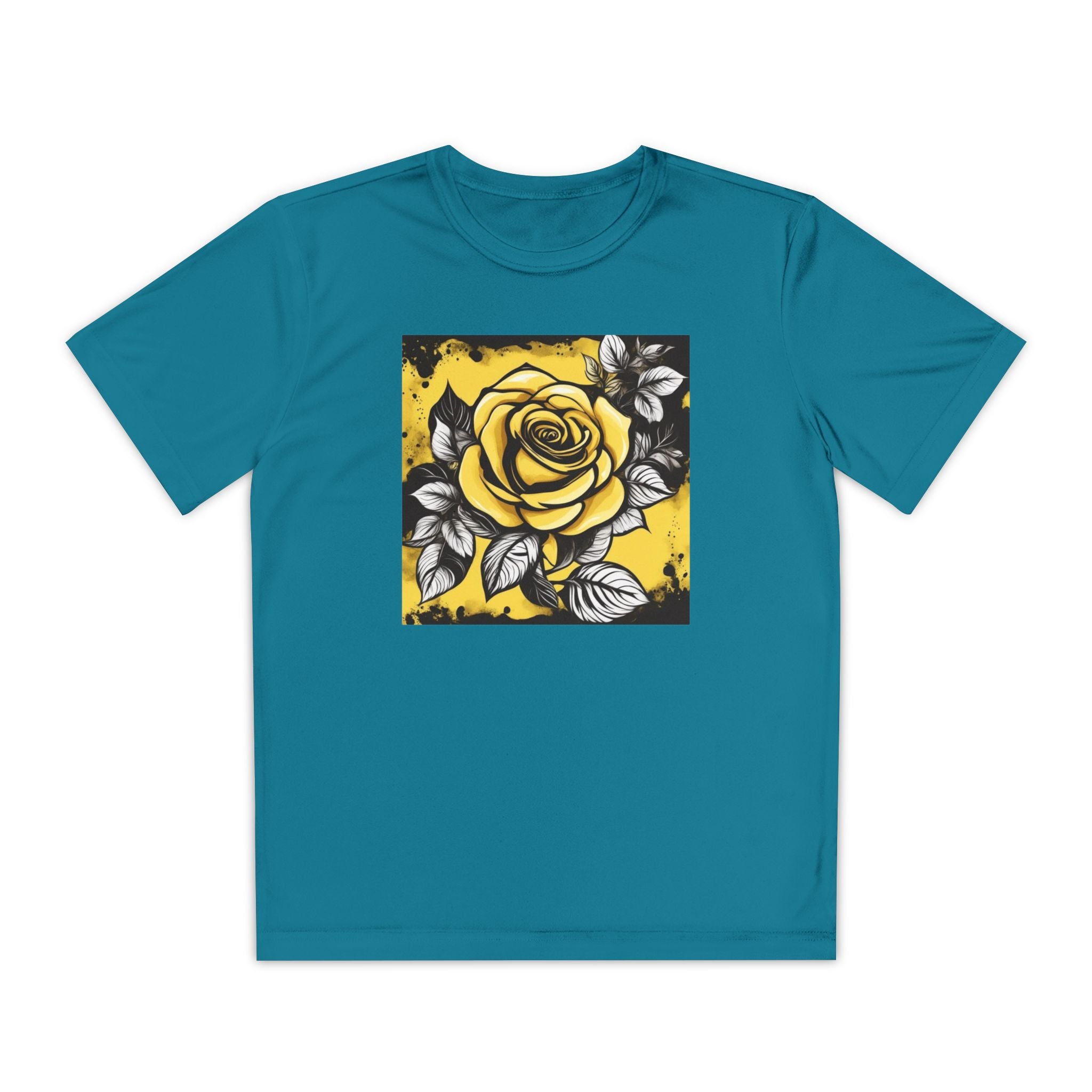 Flower Youth Tshirt, Girls Floral Tee, Kids Spring Shirt, Children's Botanical Top, Teen Blossom T-Shirt