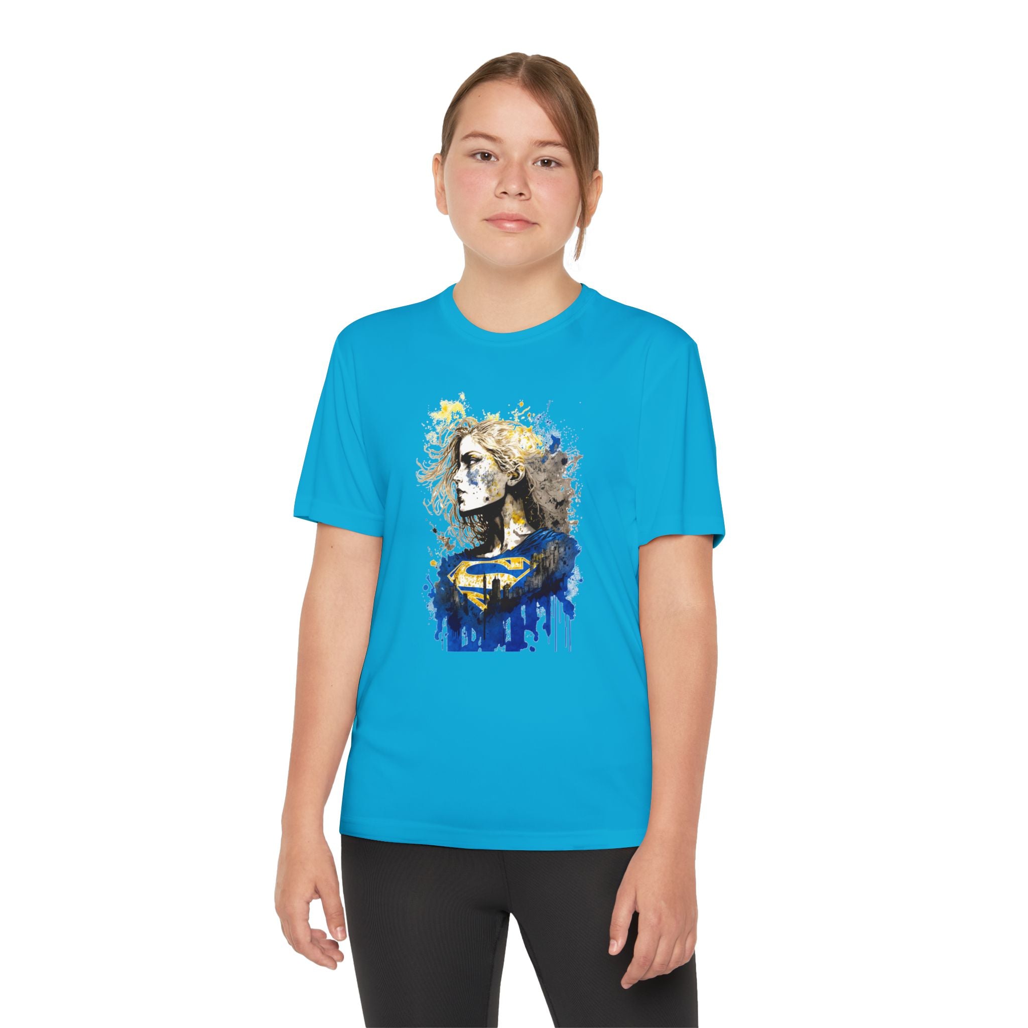 Superhero Youth T-Shirt Sports Graphic Tee, Cool Athletic Shirt for Kids