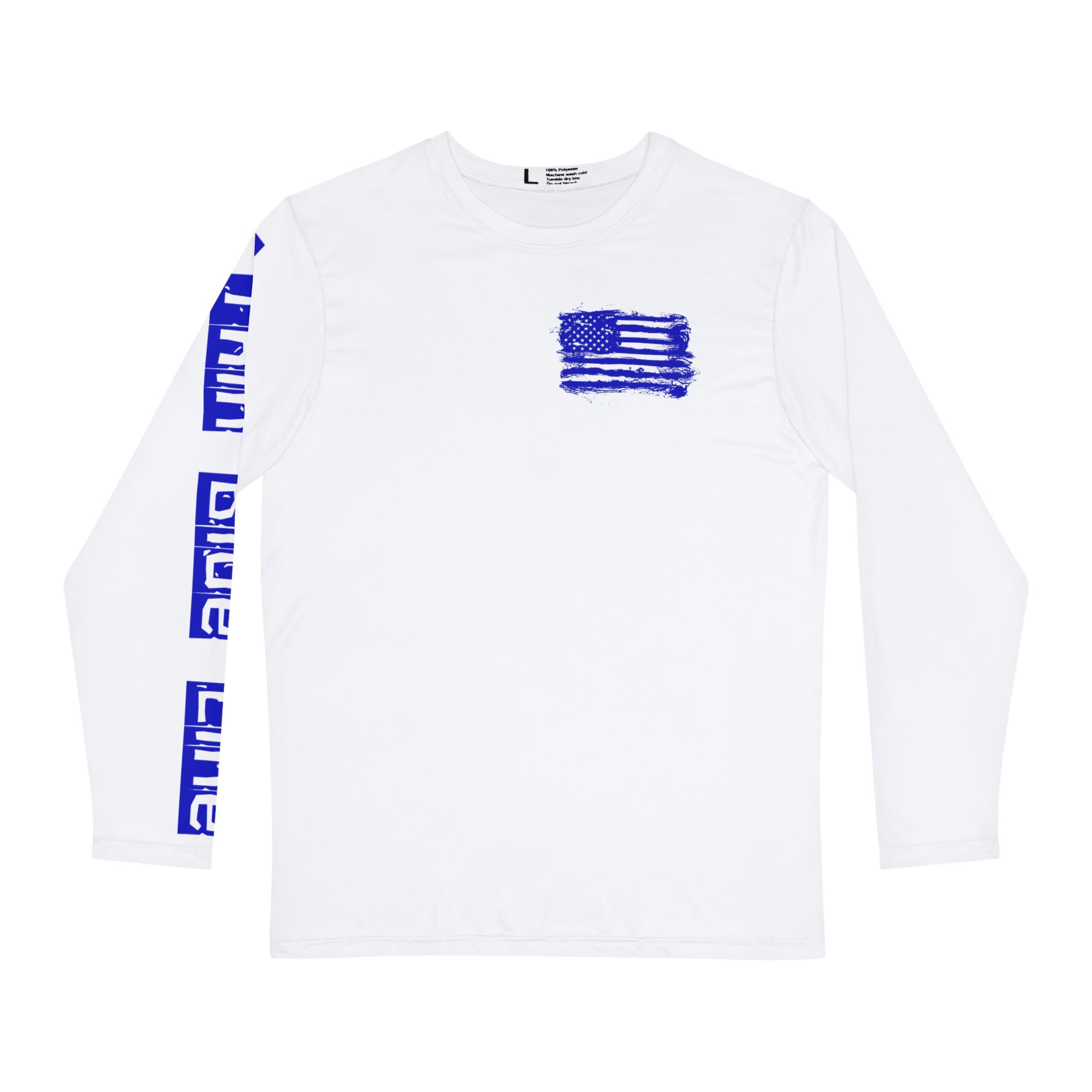 Thin Blue Line Men's Long Sleeve Shirt, Patriotic Police Support Back The Blue Law Enforcement Tee, Law Enforcement Gift, Police Shirt,