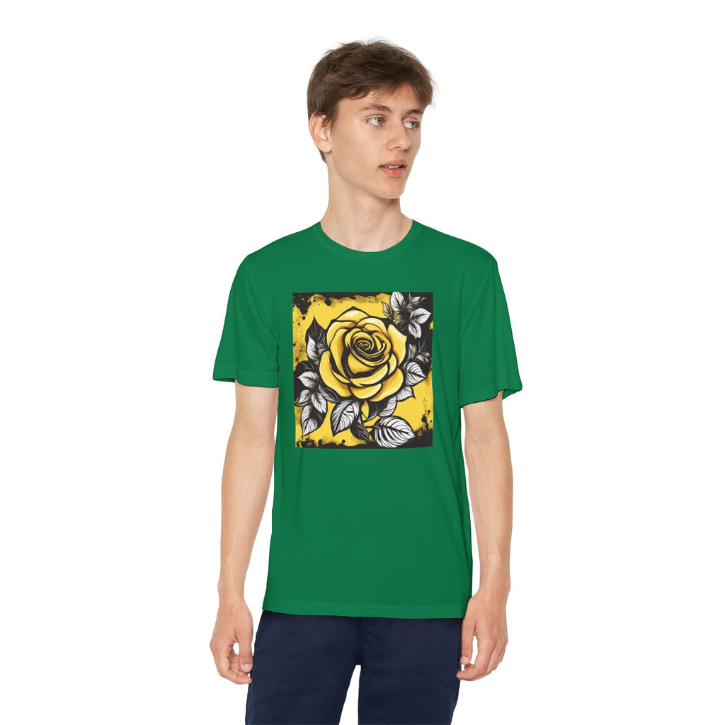 Flower Youth Tshirt, Girls Floral Tee, Kids Spring Shirt, Children's Botanical Top, Teen Blossom T-Shirt