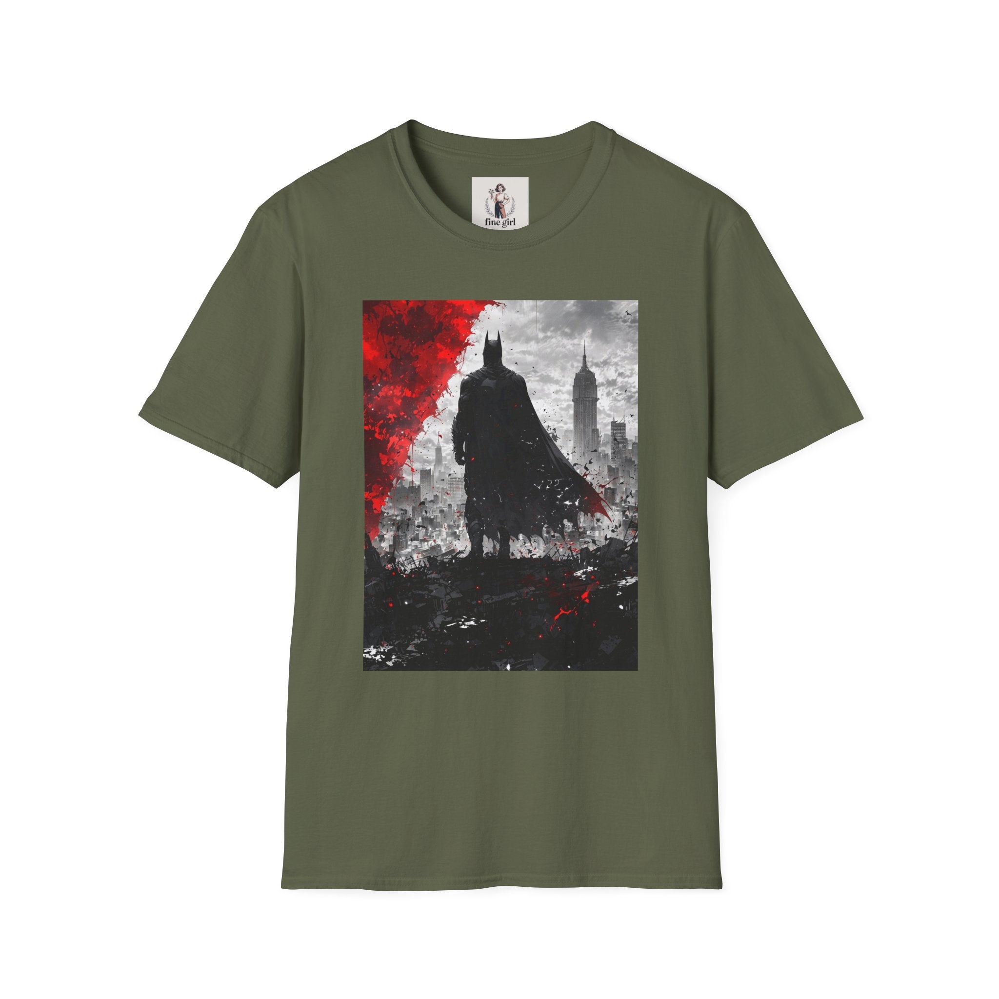 Batman Marvel Unisex Softstyle T-Shirt, Comic Book Tee, Geeky Clothing, Cosplay Costume Top