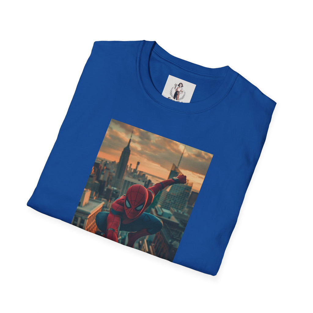 Spiderman Superhero Marvel Unisex Softstyle T-Shirt, Comic Book Tee, Geeky Clothing, Cosplay Costume Top