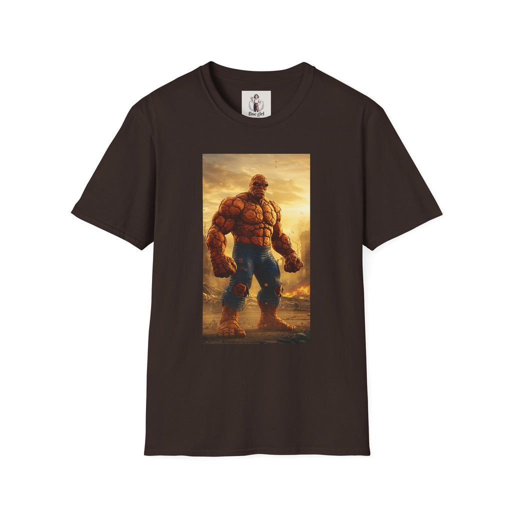 The Thing Superhero Marvel Unisex Softstyle T-Shirt, Comic Book Tee, Geeky Clothing, Cosplay Costume Top