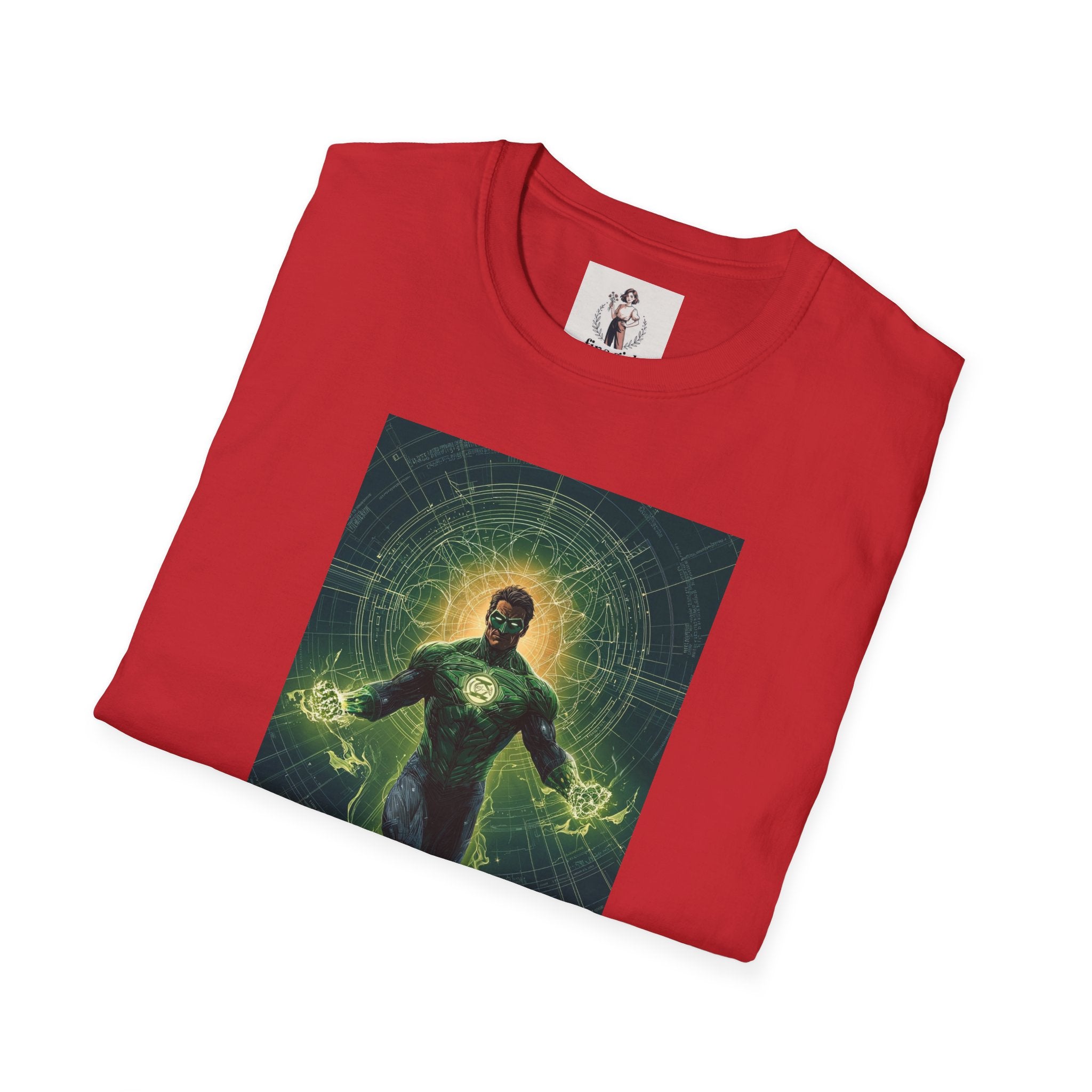 Green Lantern Superhero Marvel Unisex Softstyle T-Shirt, Comic Book Tee, Graphic Novel Shirt, Geeky Clothing, Cosplay Costume Top