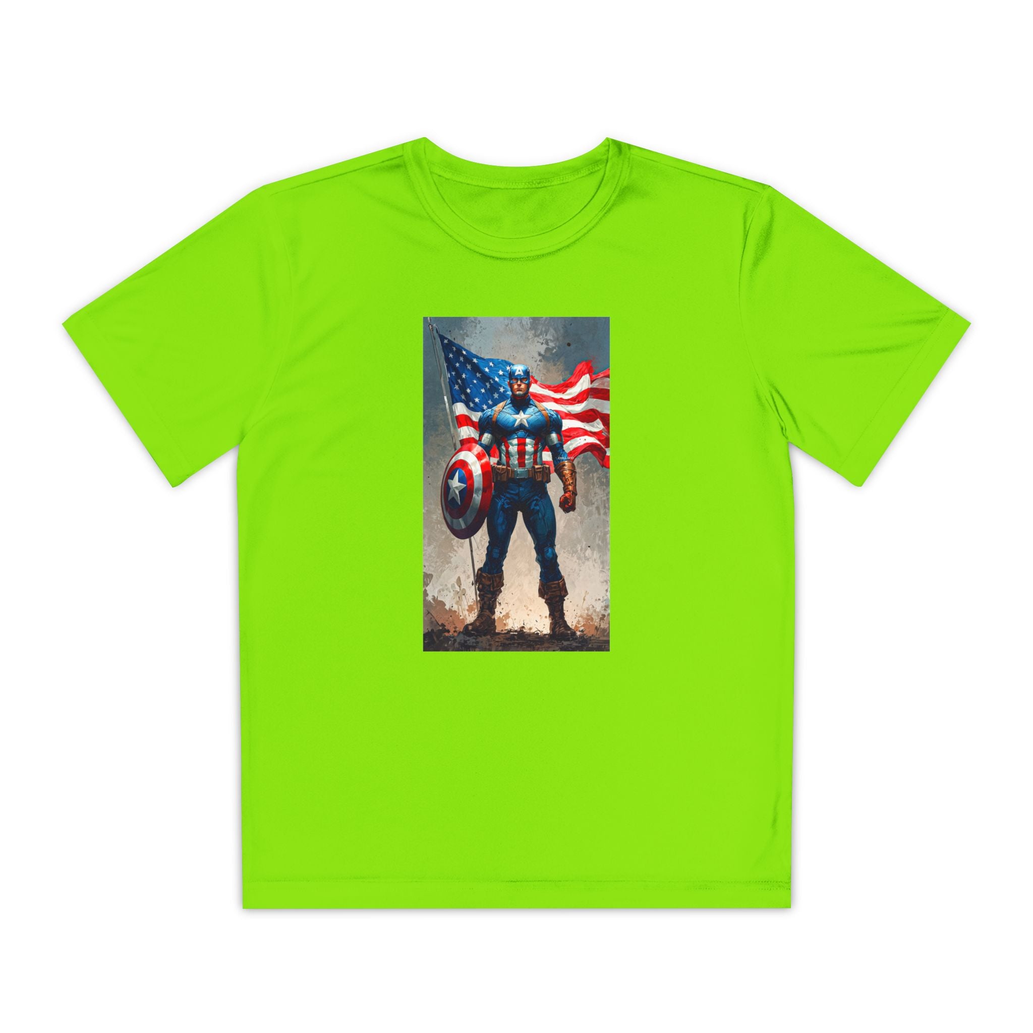 Captain America Superhero Marvel Patriotic, Kids Graphic T-Shirt, Boys Hero Top, Girls Comic Book Clothing, Birthday