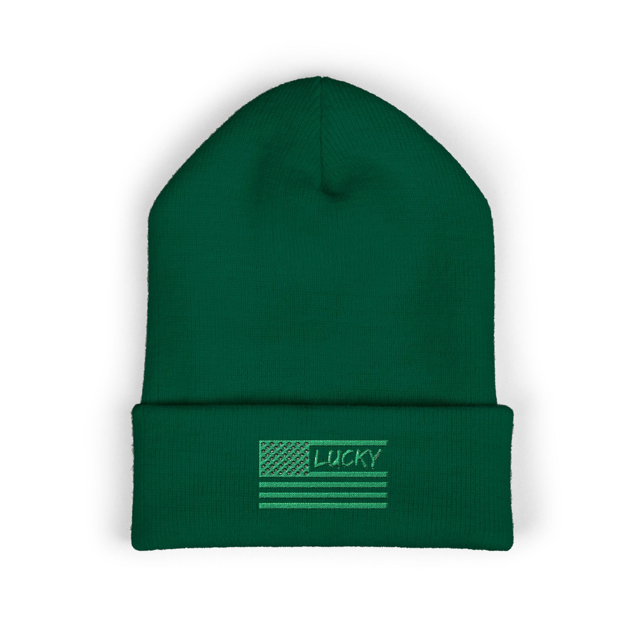 St. Patrick's Day Embroidered Beanie — Classic Cuffed Beanie