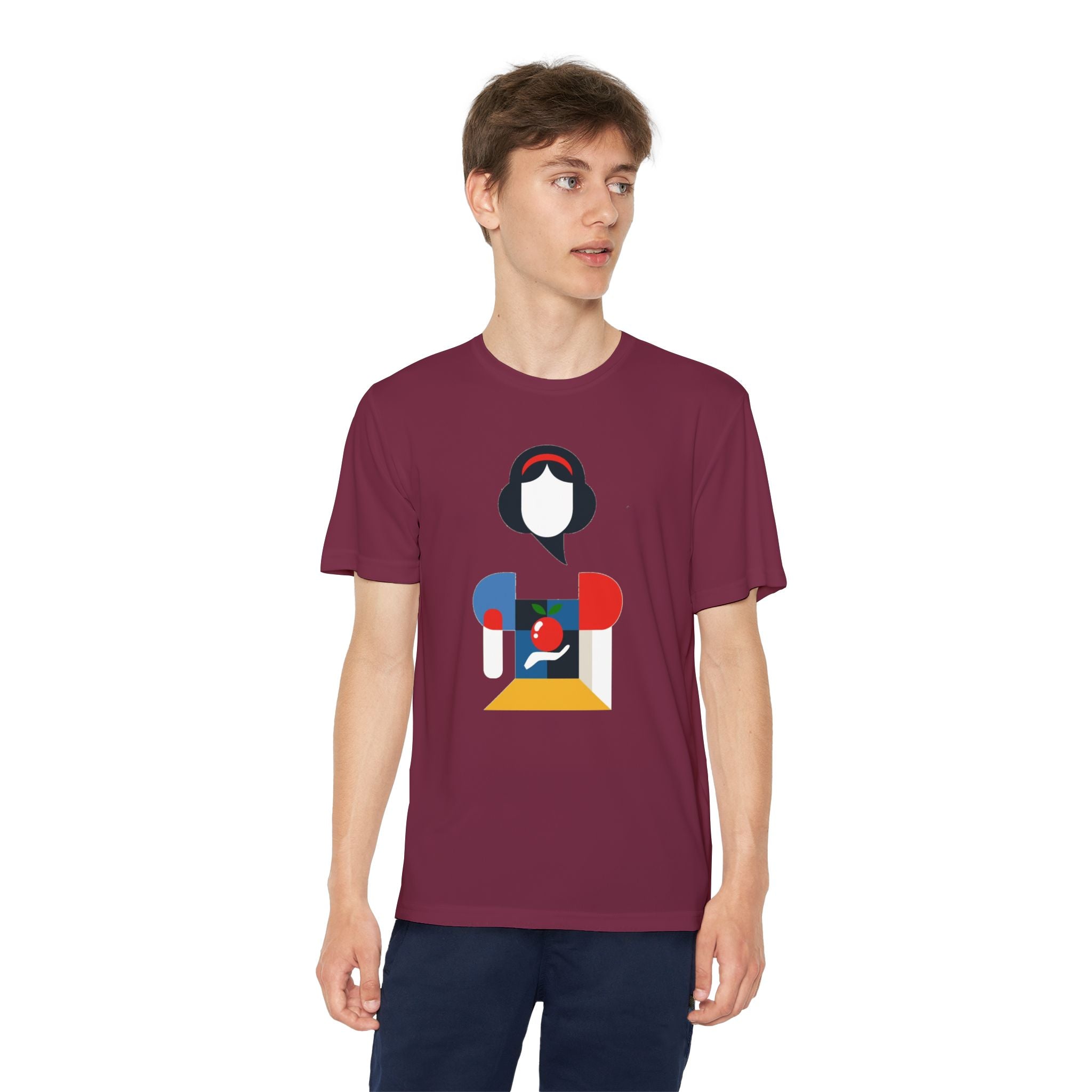 Snow White Youth T-Shirt Sports Graphic Tee, Cool Athletic Shirt for Kids, Perfect for Sports Events, Team Spirit