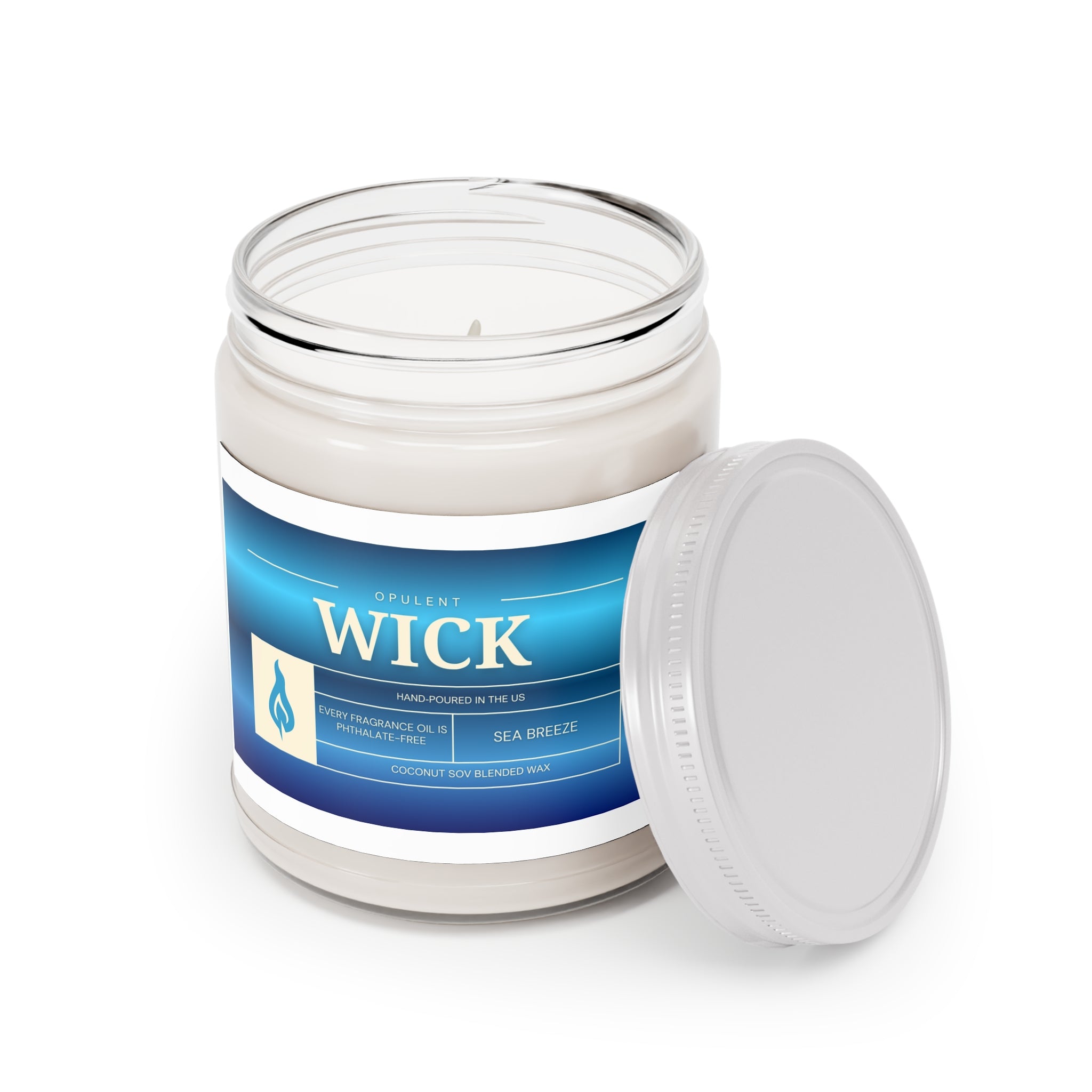 Soy Candles, OPULENT Wick, Hand-poured in the US, White Lid, 9oz, Aromatherapy, Relaxation, Home Decor, Gift, Scented Candles