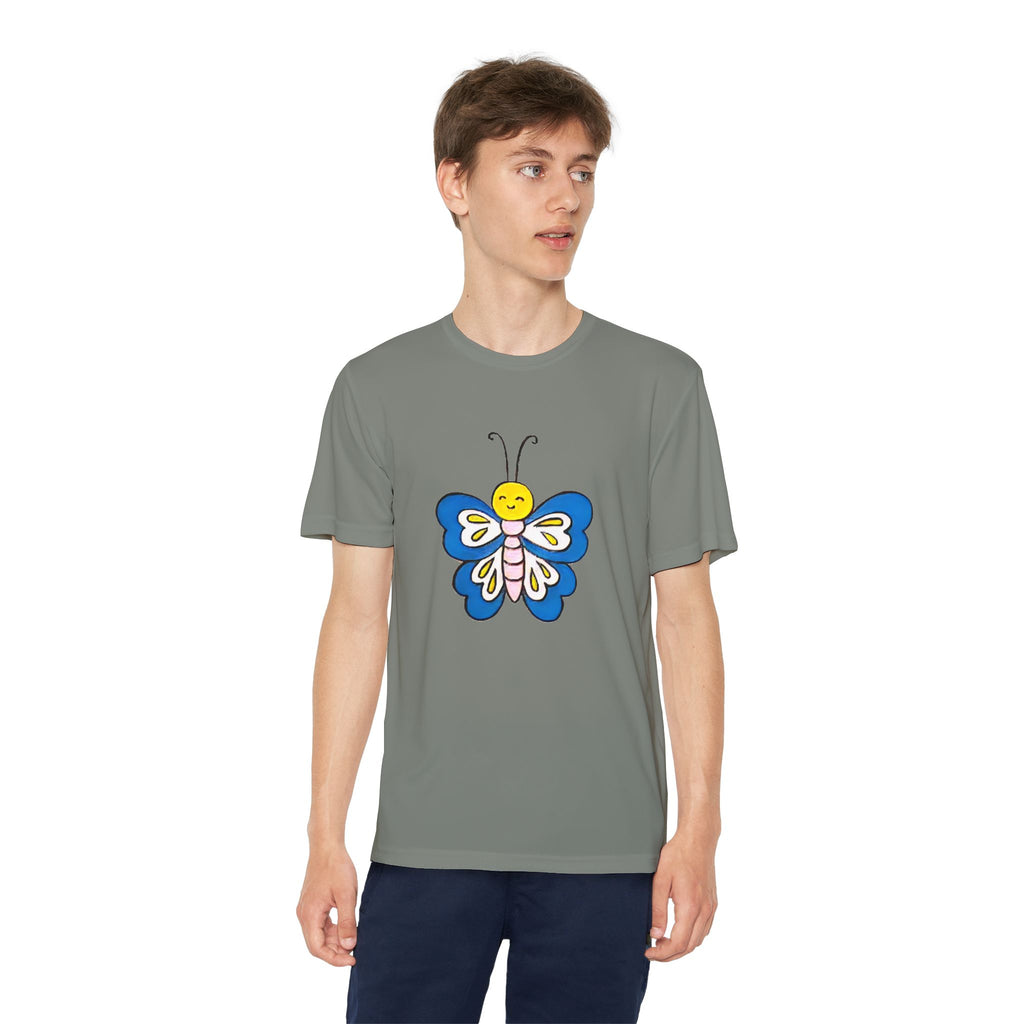 Butterffy Youth T-Shirt Sports Graphic Tee, Cool Athletic Shirt for Kids, Perfect for Sports Events, Team Spirit