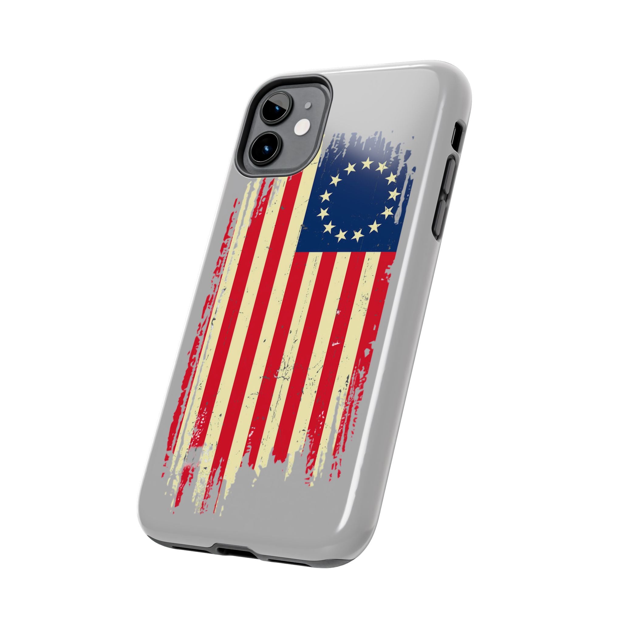 Patriotic Phone Cases with Vintage Flag Design, Tough Case for Independence Day, Memorial Day, 4th of July, Gift for Veterans, USA Pride