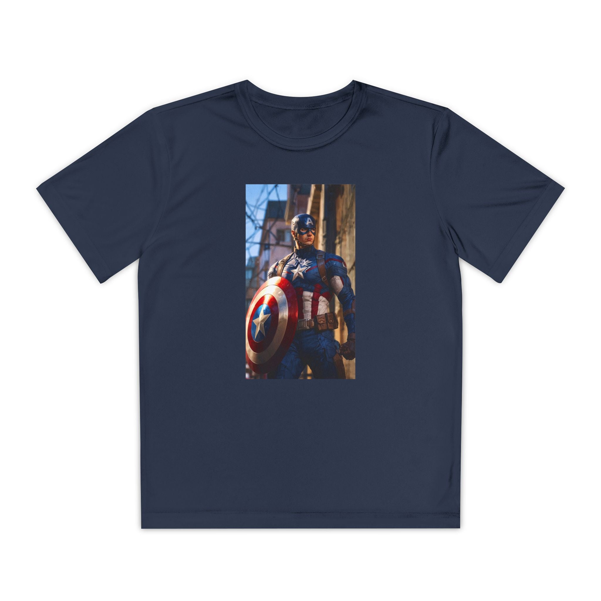 Captain America Superhero Marvel Patriotic, Kids Graphic T-Shirt, Boys Hero Top, Girls Comic Book Clothing, Birthday