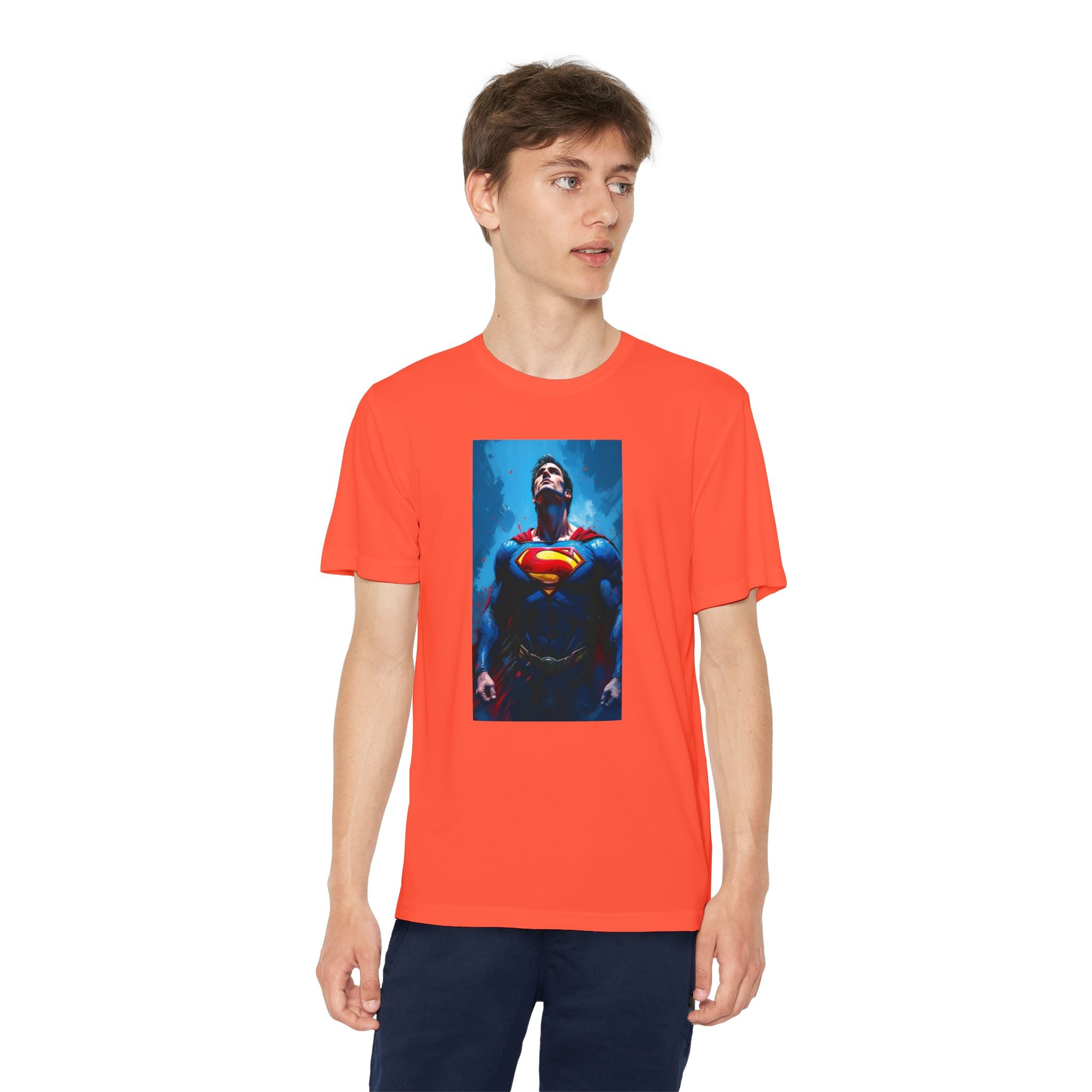 Superman Superhero Marvel T-Shirt, Youth Competitor Tee,  Kids Comic Book Hero Top, Children's Graphic Tee, Youth Super Power T-Shirt