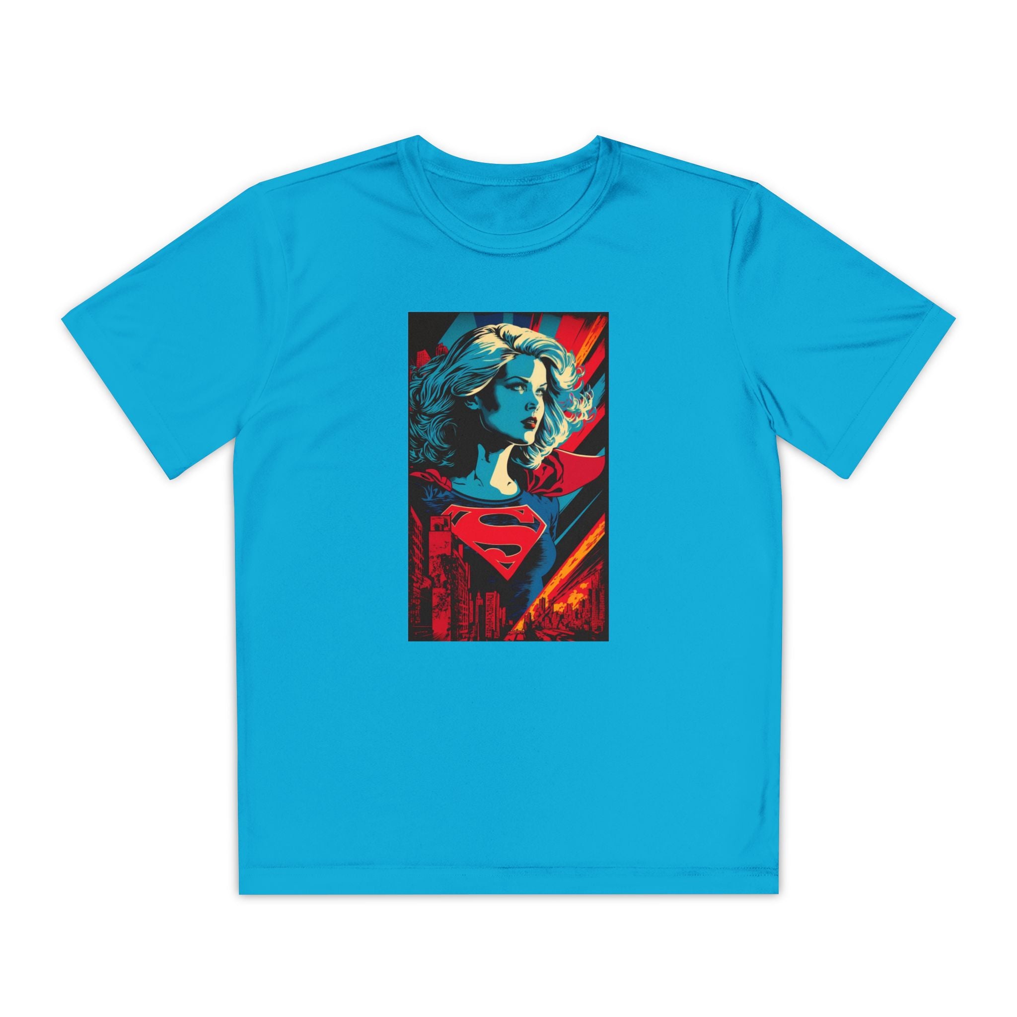 Superhero Youth T-Shirt Sports Graphic Tee, Cool Athletic Shirt for Kids