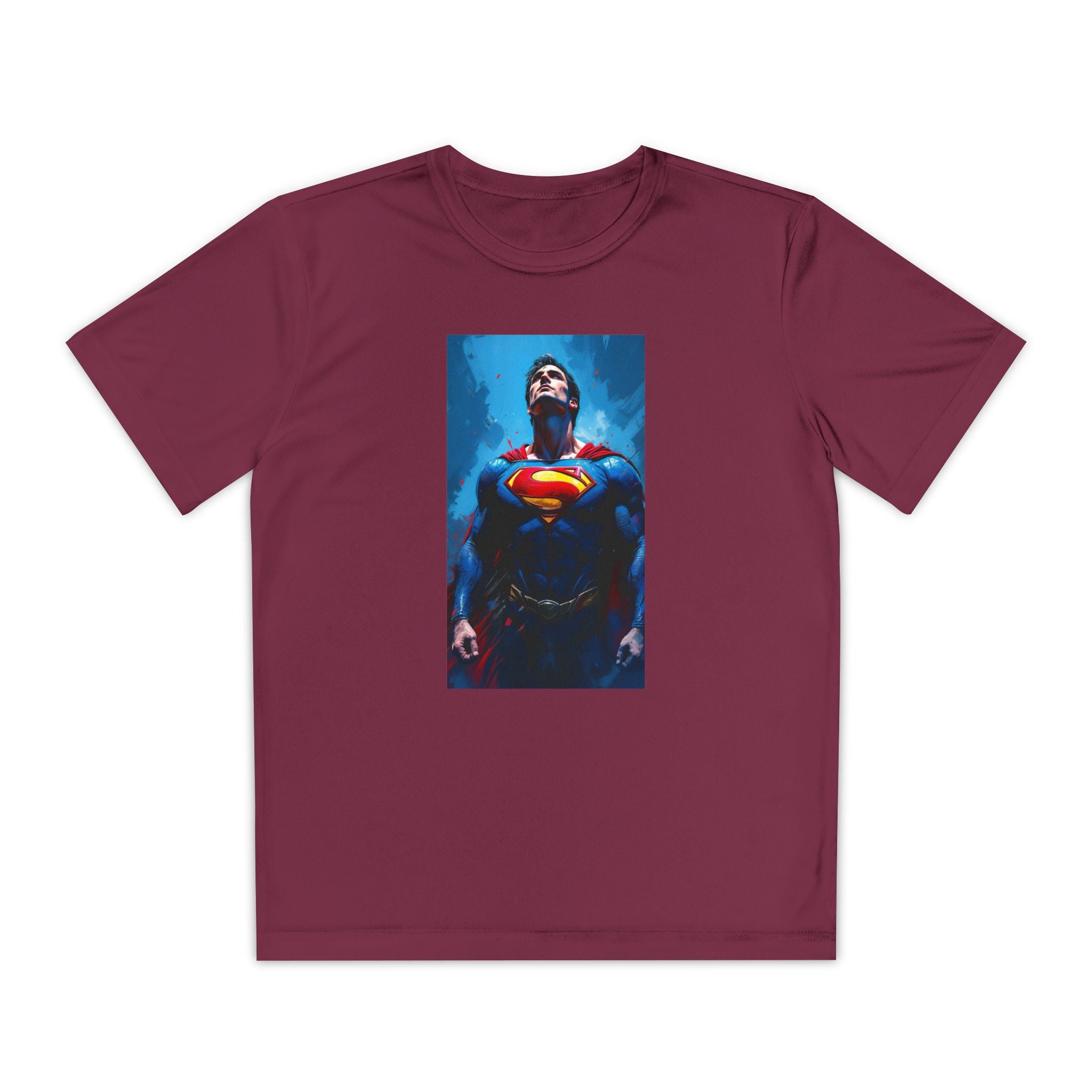 Superman Superhero Marvel T-Shirt, Youth Competitor Tee,  Kids Comic Book Hero Top, Children's Graphic Tee, Youth Super Power T-Shirt