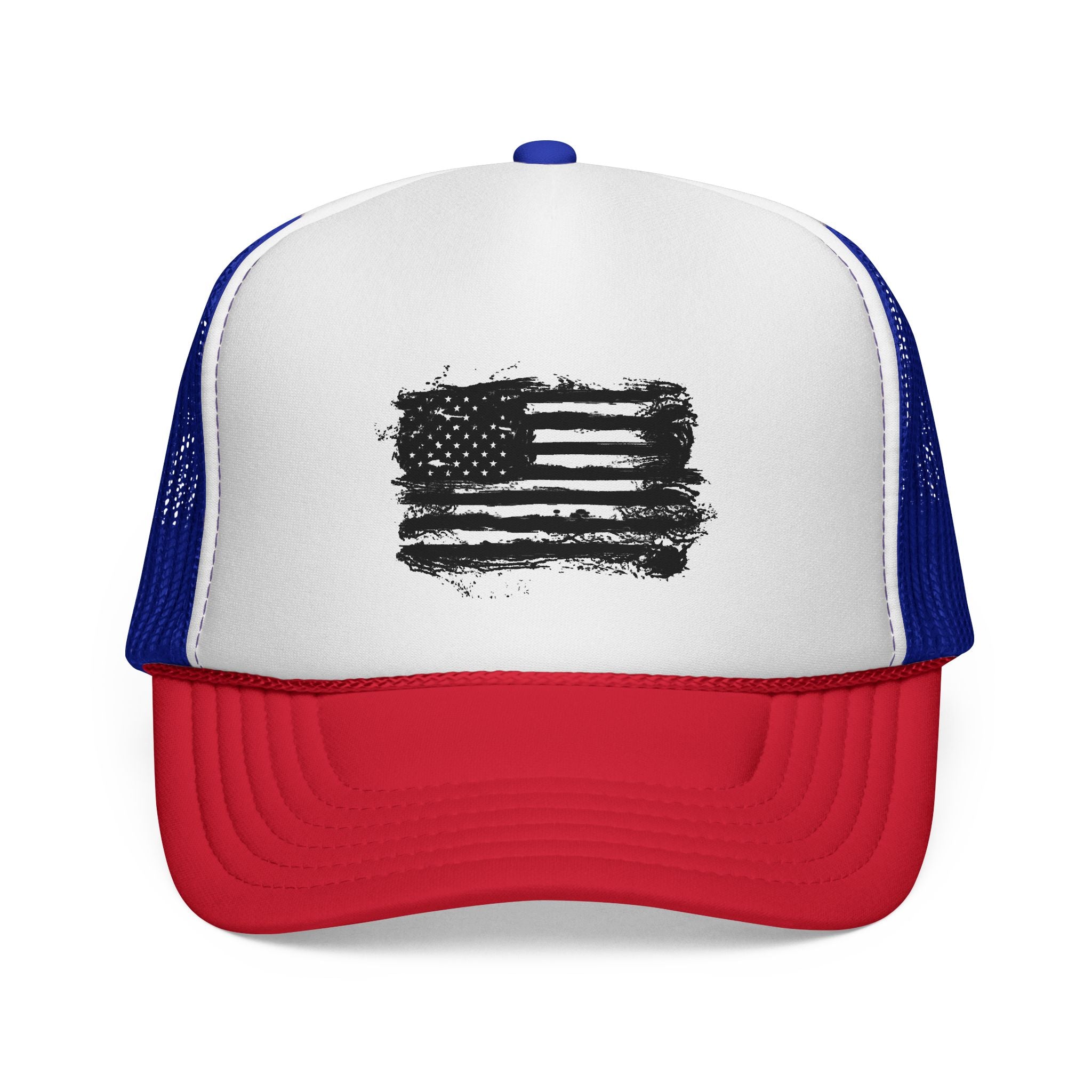 Patriotic Trucker Cap with American Flag Design, USA Hat, Summer Fashion, Outdoors Gear, Gift for Veterans, BBQ, 4th of July