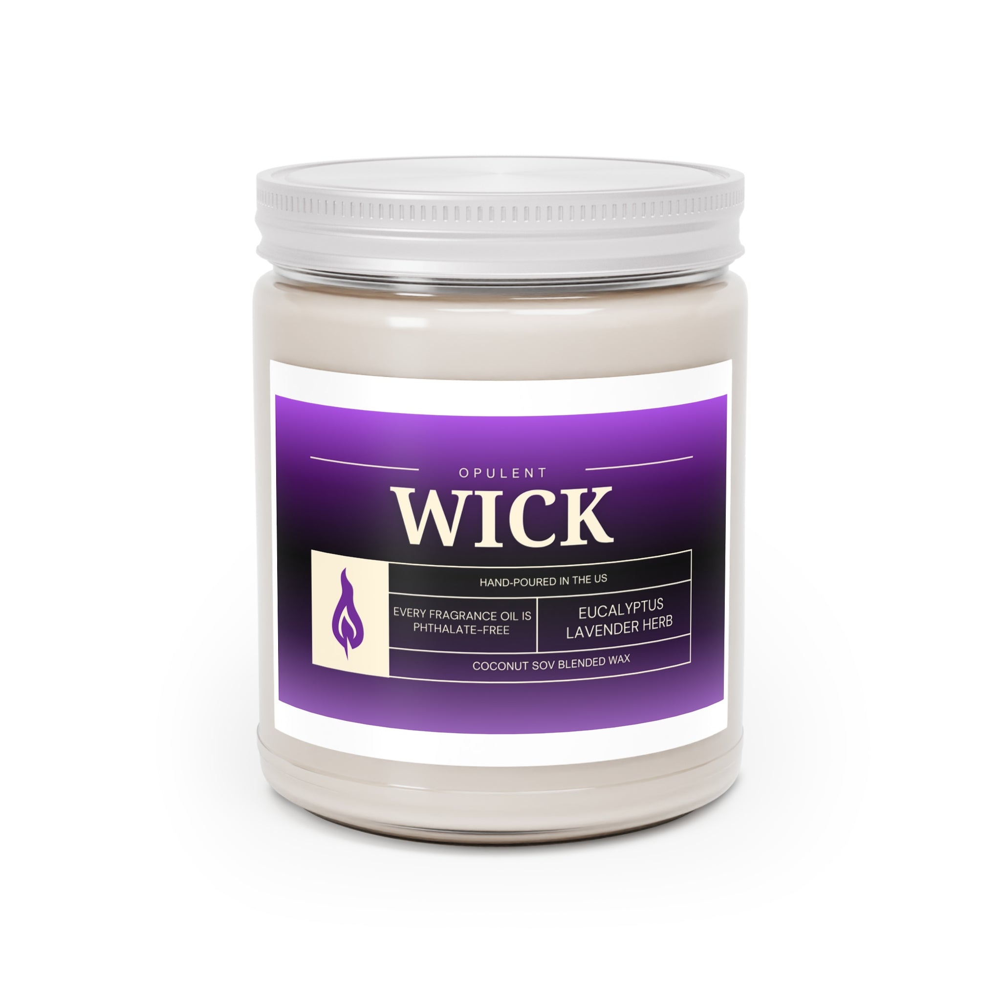 Soy Candles, OPULENT Wick, Hand-poured in the US, White Lid, 9oz, Aromatherapy, Relaxation, Home Decor, Gift, Scented Candles