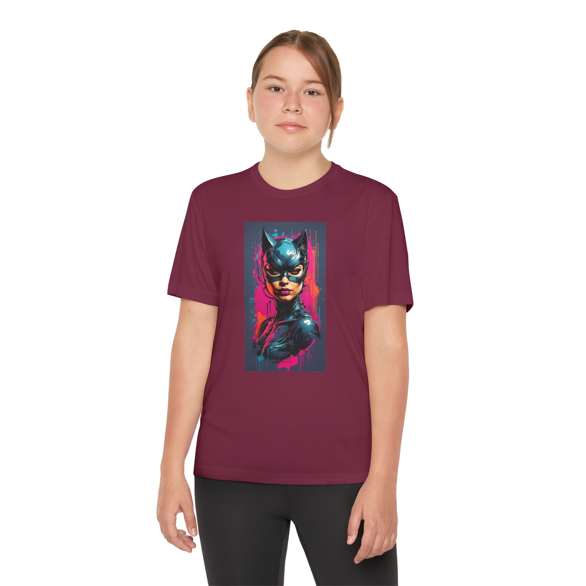 Superhero Youth T-Shirt Sports Graphic Tee, Cool Athletic Shirt for Kids