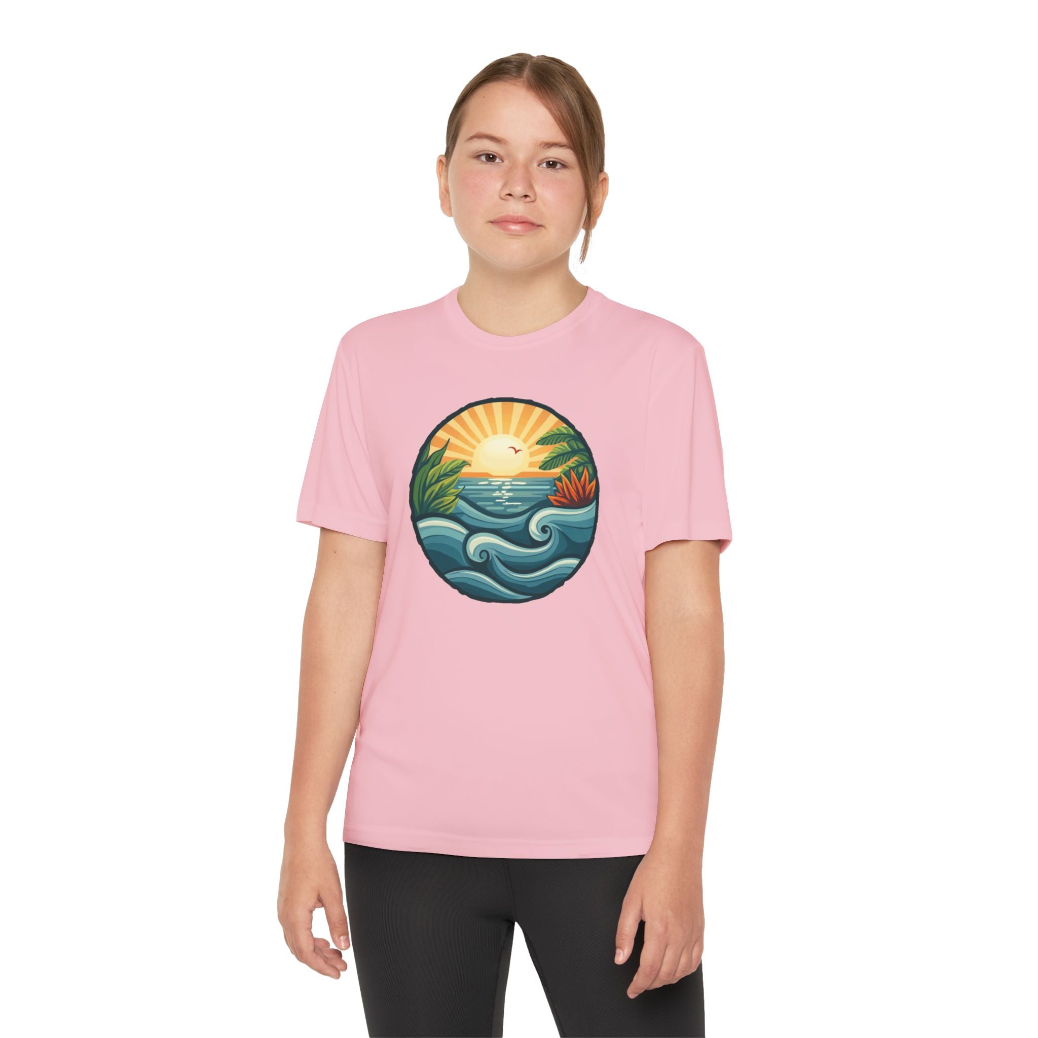 Beach Shirt Youth Competitor Tee, Kids Surf Tee, Summer Vacation Top, Ocean Lover T-Shirt, Coastal Clothing