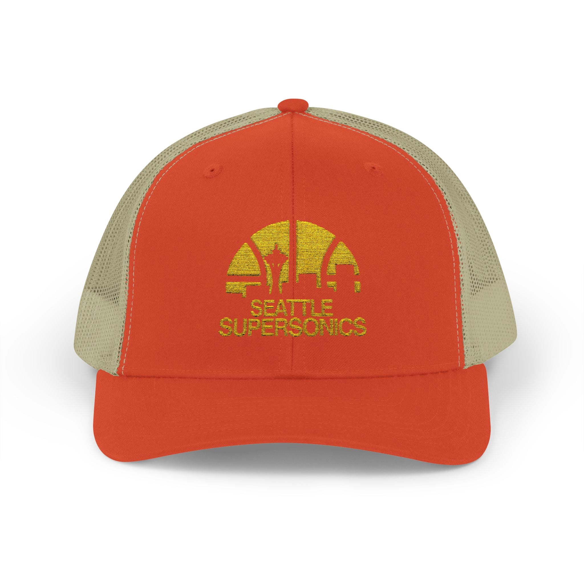 The Seattle SuperSonics Snapback Trucker Cap, American Flag Hat, Outdoor Cap, Casual Wear, Gift for Dad, 4th of July Apparel
