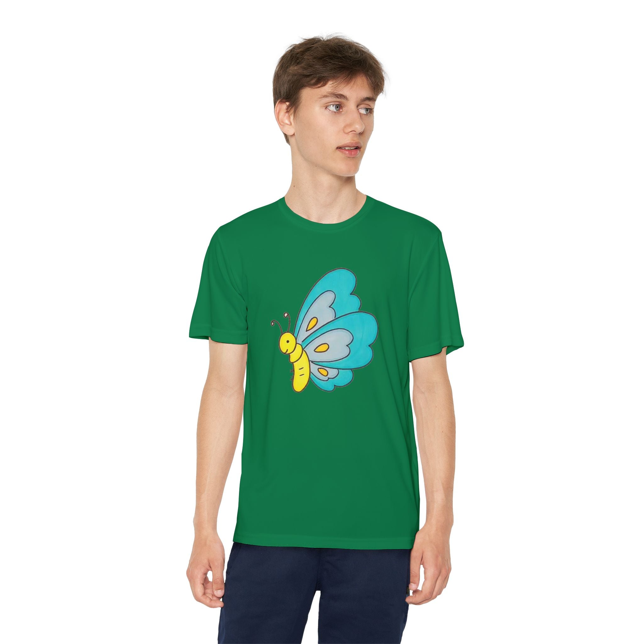 Butterffy Youth T-Shirt Sports Graphic Tee, Cool Athletic Shirt for Kids, Perfect for Sports Events, Team Spirit