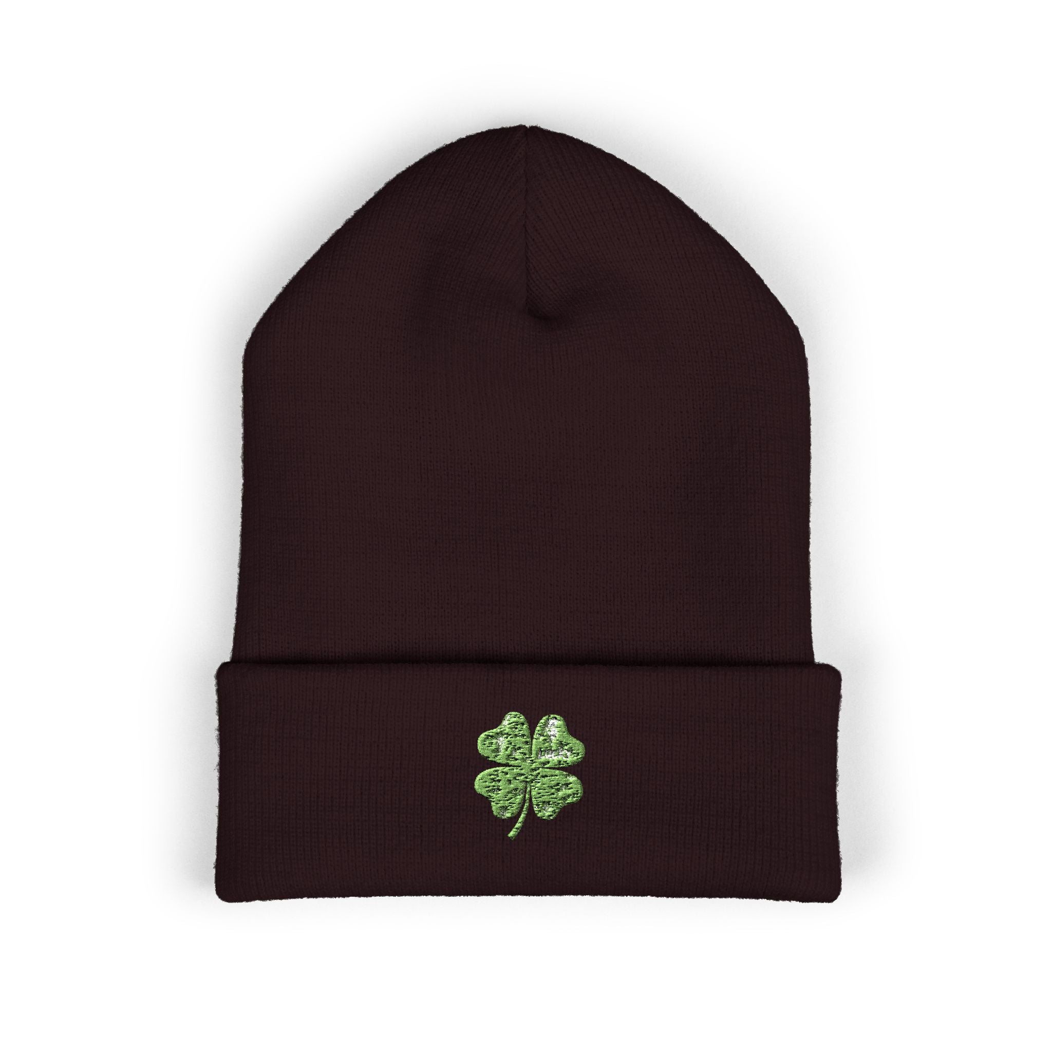 St. Patrick's Day 4-Leaf Clover Embroidered Beanie