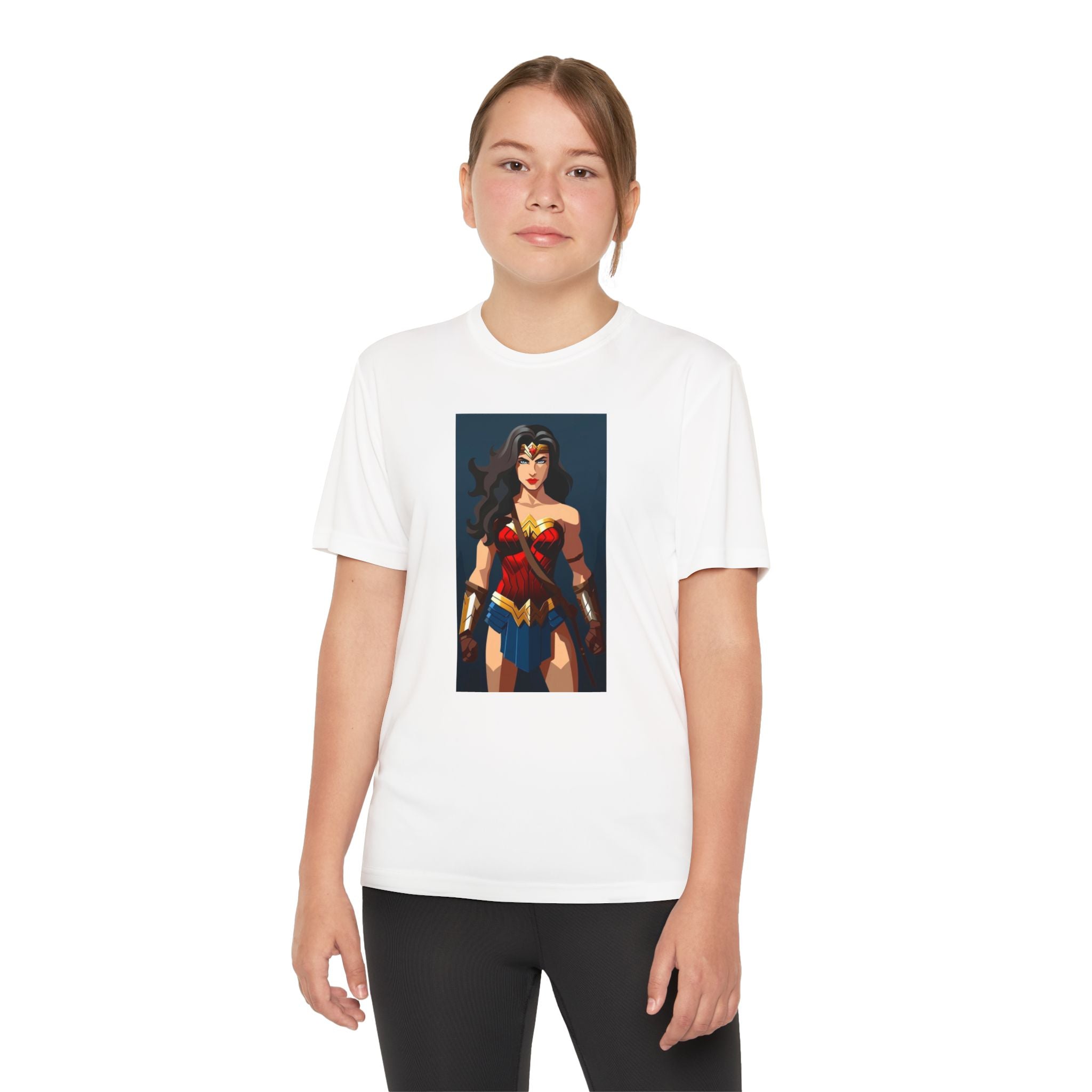 Superhero Youth T-Shirt Sports Graphic Tee, Cool Athletic Shirt for Kids