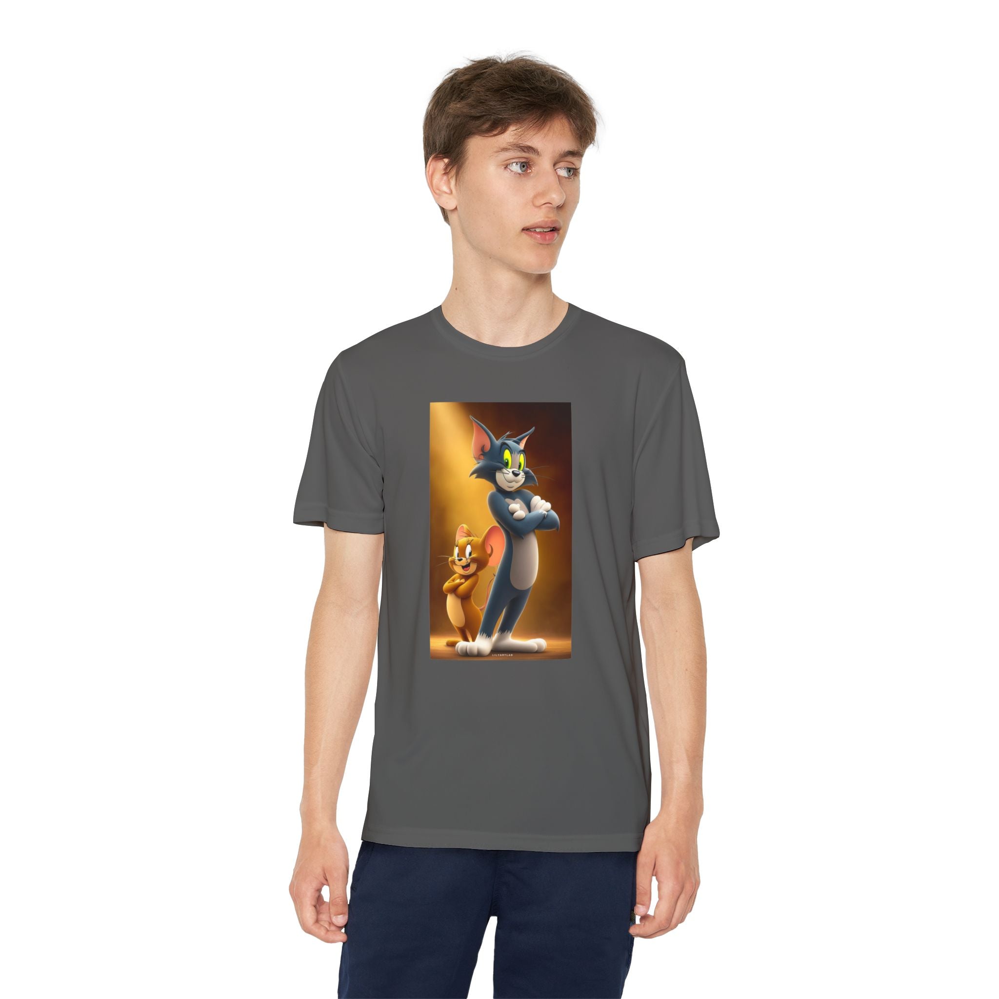 Youth Competitor Tee with Tom And Jerry design, Cartoon Graphic Kid's T-Shirt, Kids Tee, Children's Clothing, Funny Tee for Boys and Girls