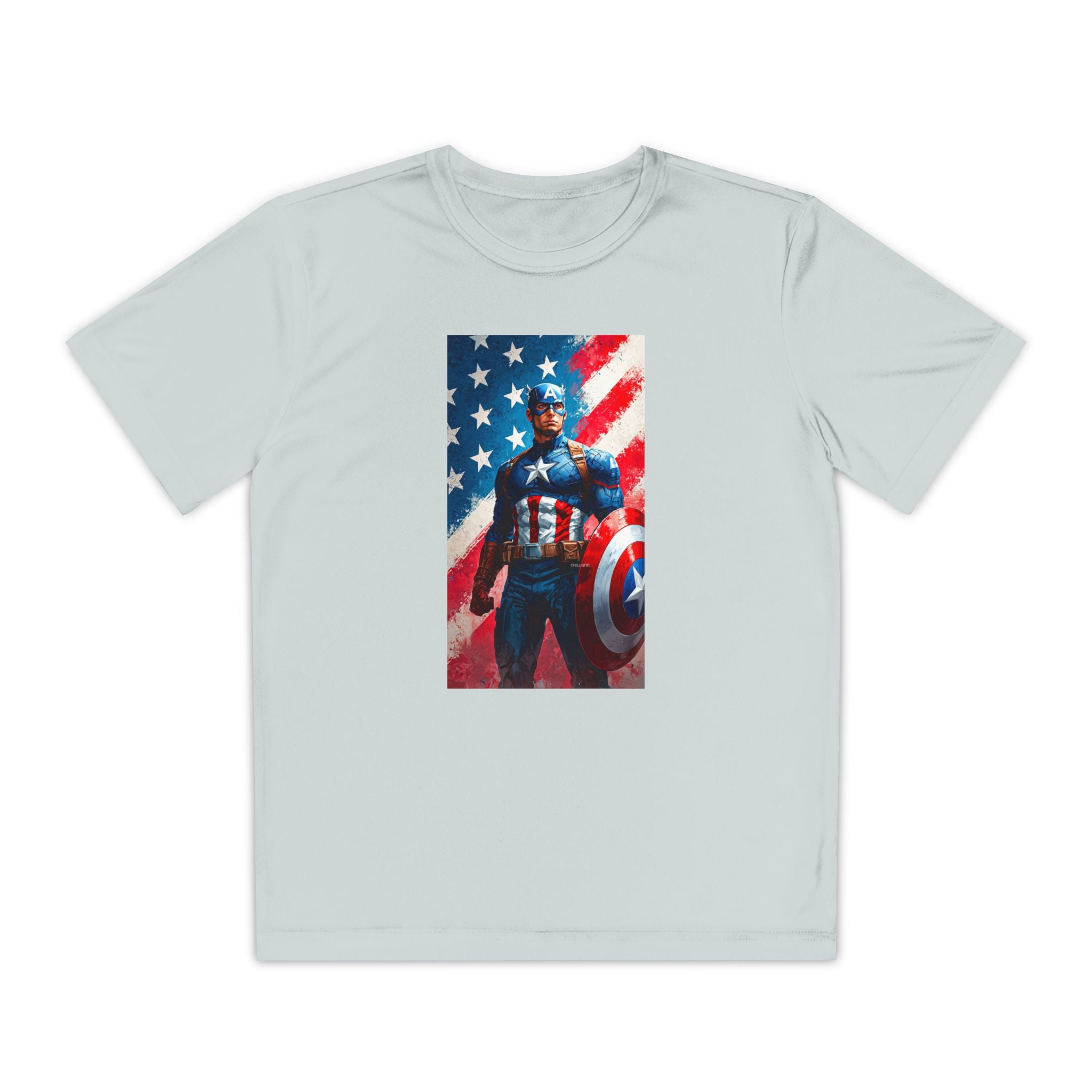 Captain America Superhero Marvel Patriotic, Kids Graphic T-Shirt, Boys Hero Top, Girls Comic Book Clothing, Birthday