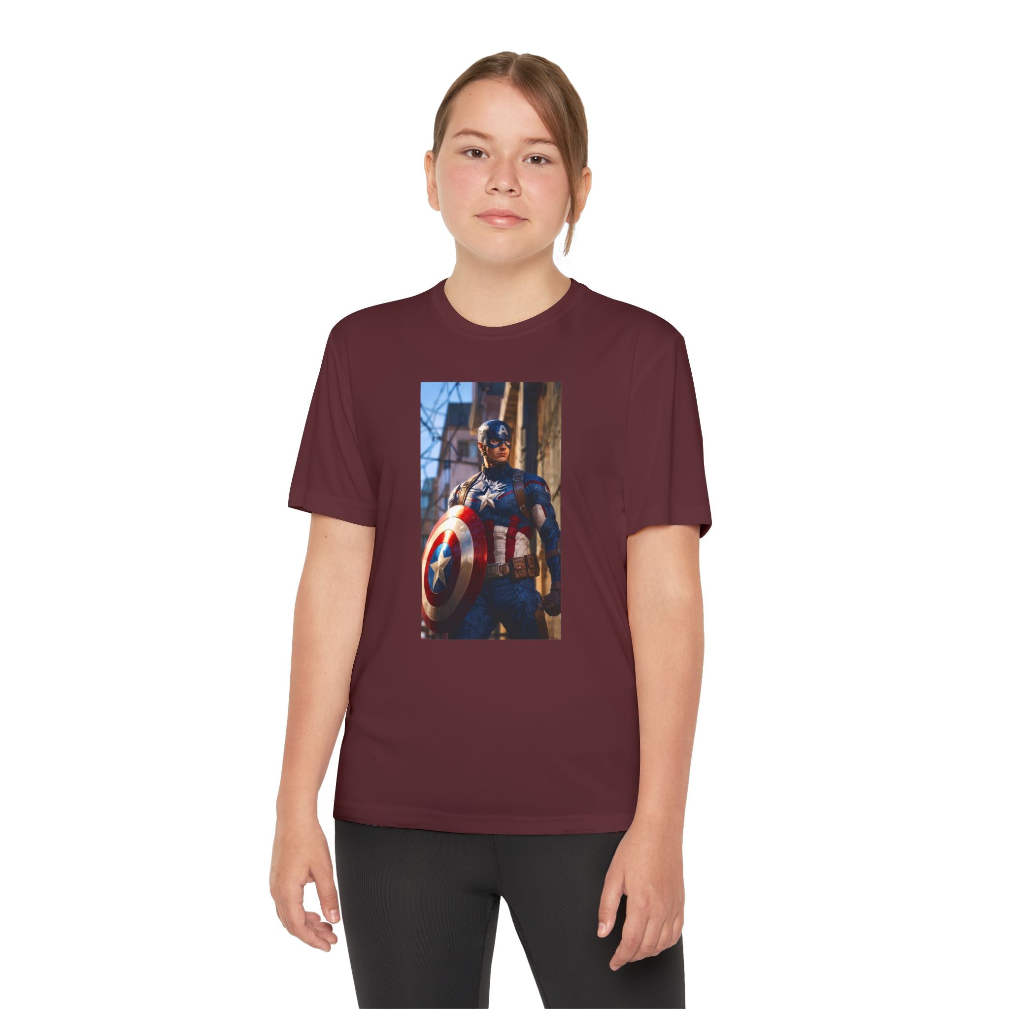 Captain America Superhero Marvel Patriotic, Kids Graphic T-Shirt, Boys Hero Top, Girls Comic Book Clothing, Birthday