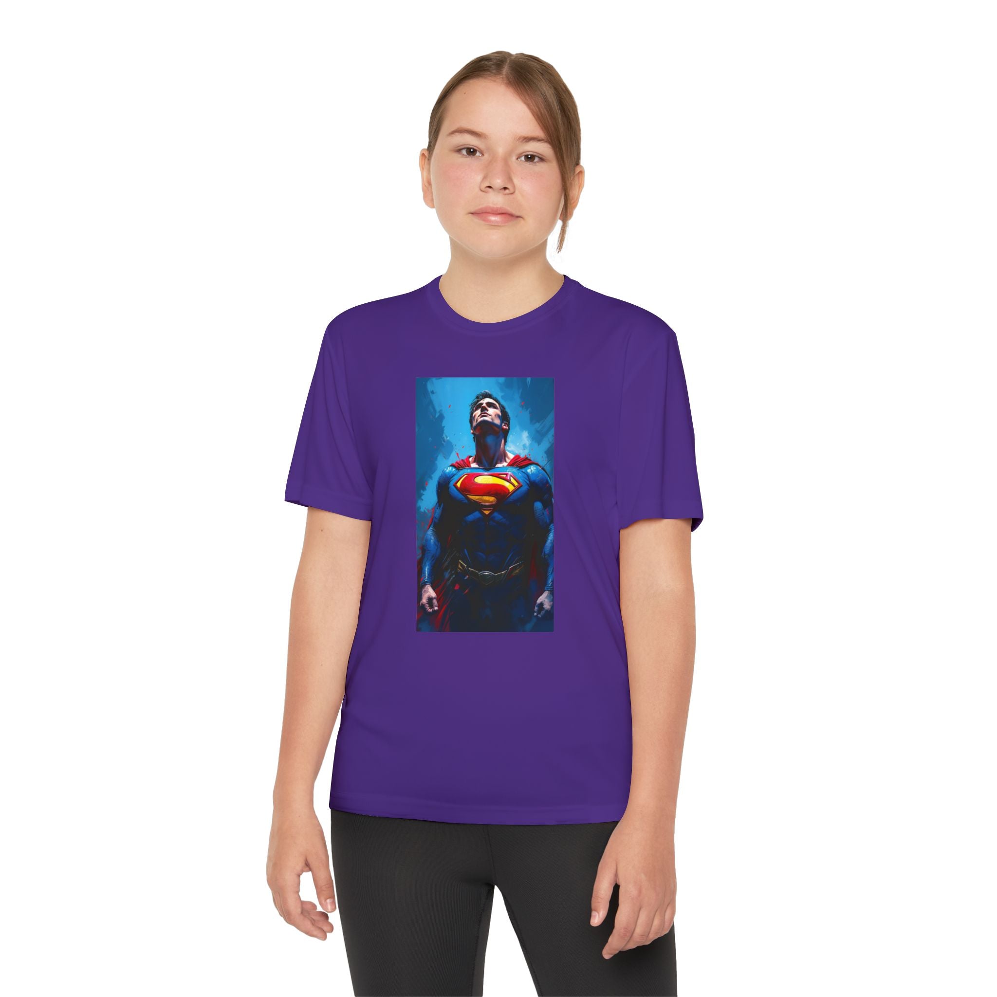 Superman Superhero Marvel T-Shirt, Youth Competitor Tee,  Kids Comic Book Hero Top, Children's Graphic Tee, Youth Super Power T-Shirt