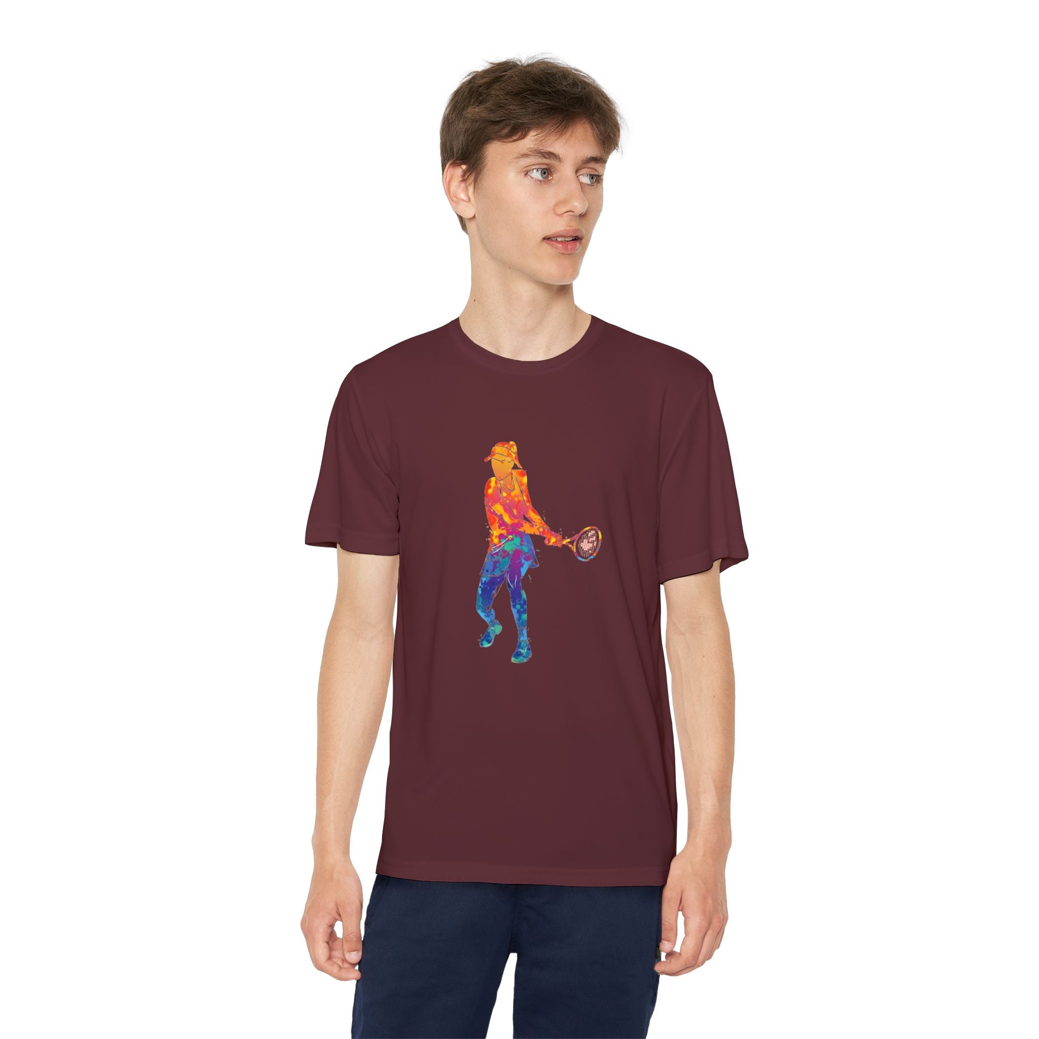 Tennis Youth Sports Graphic Tee, Cool Athletic Shirt for Kids, Perfect for Sports Events, Team Spirit, Birthday Gift, Summer Activities