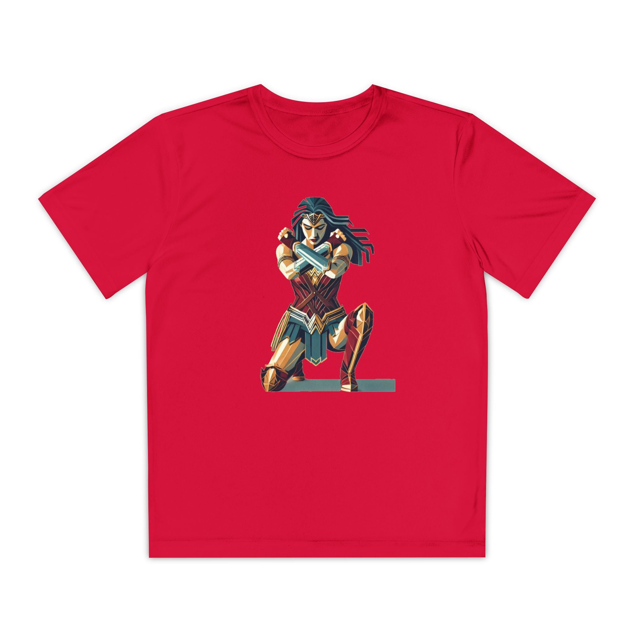 Wonder Woman Youth T-Shirt Sports Graphic Tee, Cool Athletic Shirt for Kids, Perfect for Sports Events, Team Spirit