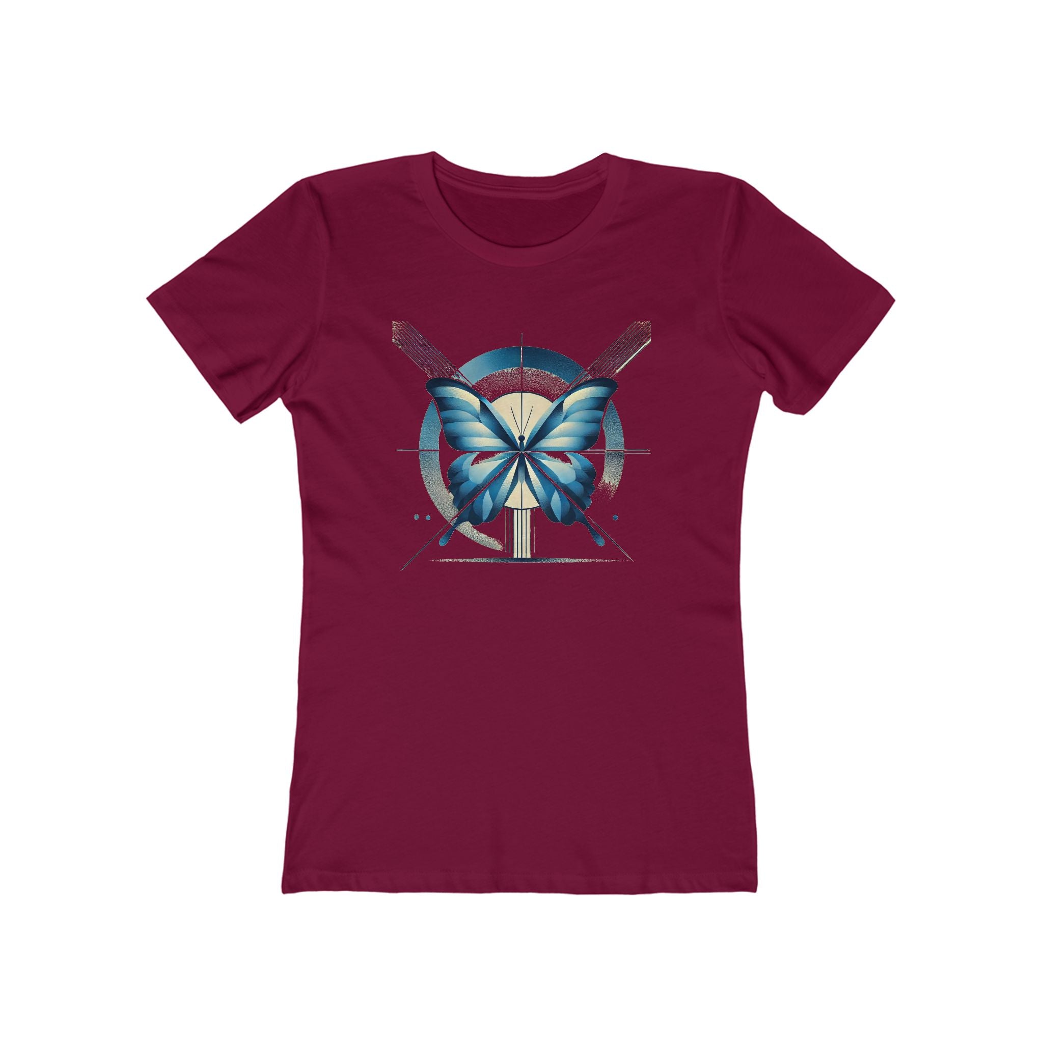 Butterffy Chic Women's Boyfriend Tee, Casual Outfits, Gift for Her, Weekend Wear, Trendy Style, Everyday Comfort