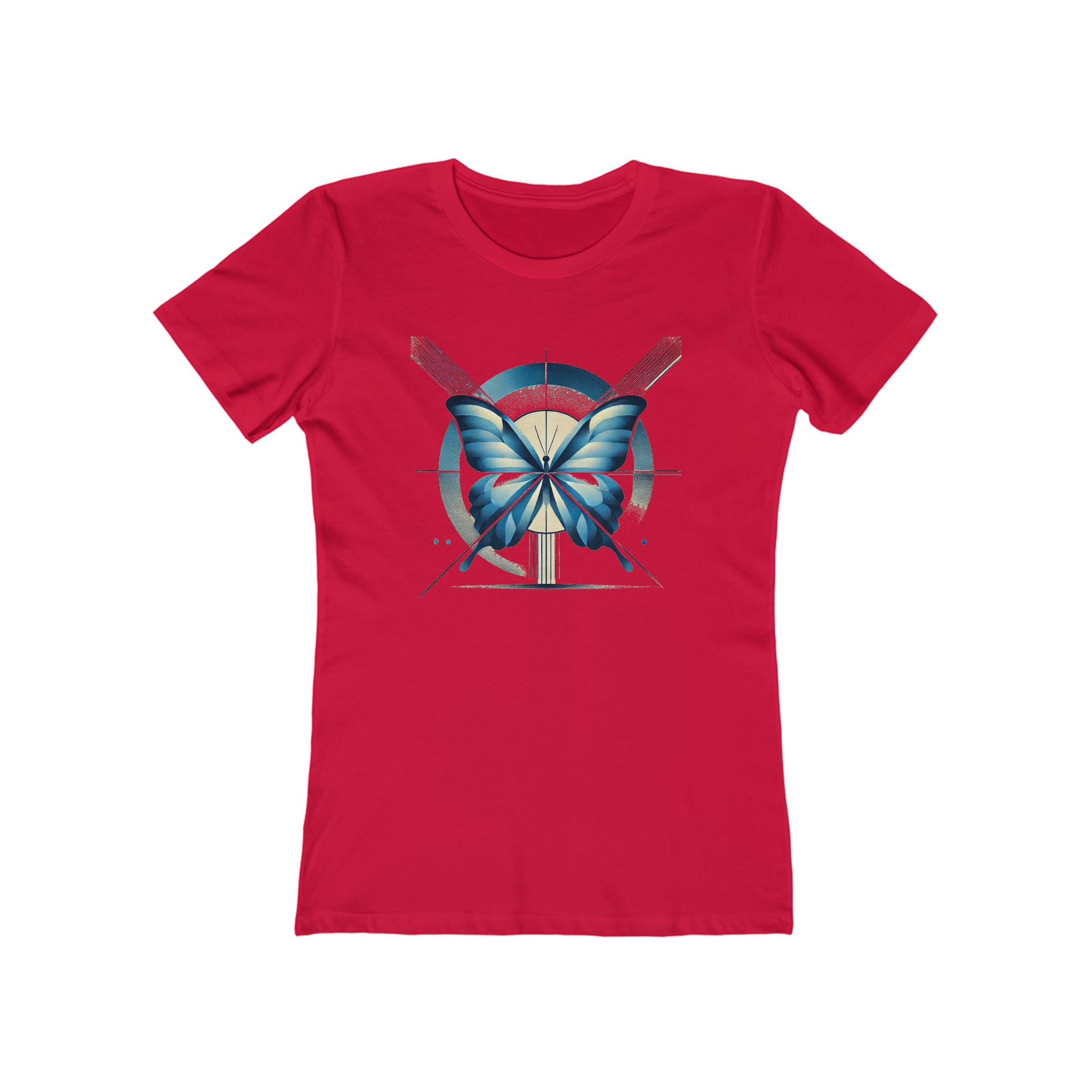 Butterffy Chic Women's Boyfriend Tee, Casual Outfits, Gift for Her, Weekend Wear, Trendy Style, Everyday Comfort