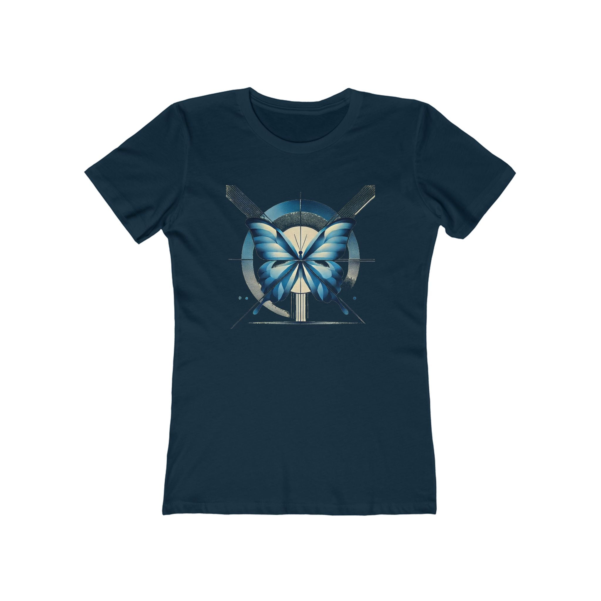 Butterffy Chic Women's Boyfriend Tee, Casual Outfits, Gift for Her, Weekend Wear, Trendy Style, Everyday Comfort