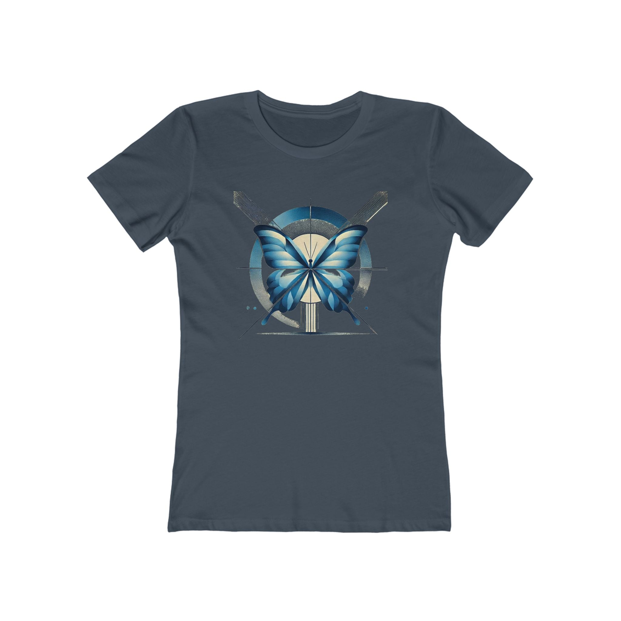 Butterffy Chic Women's Boyfriend Tee, Casual Outfits, Gift for Her, Weekend Wear, Trendy Style, Everyday Comfort