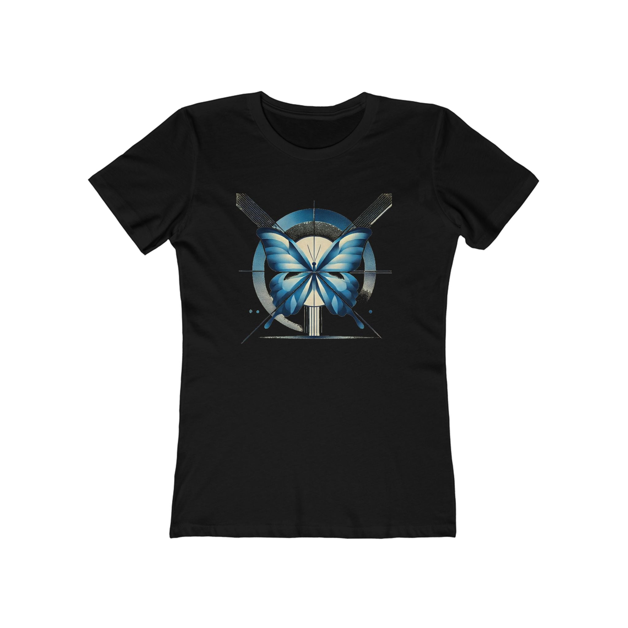 Butterffy Chic Women's Boyfriend Tee, Casual Outfits, Gift for Her, Weekend Wear, Trendy Style, Everyday Comfort