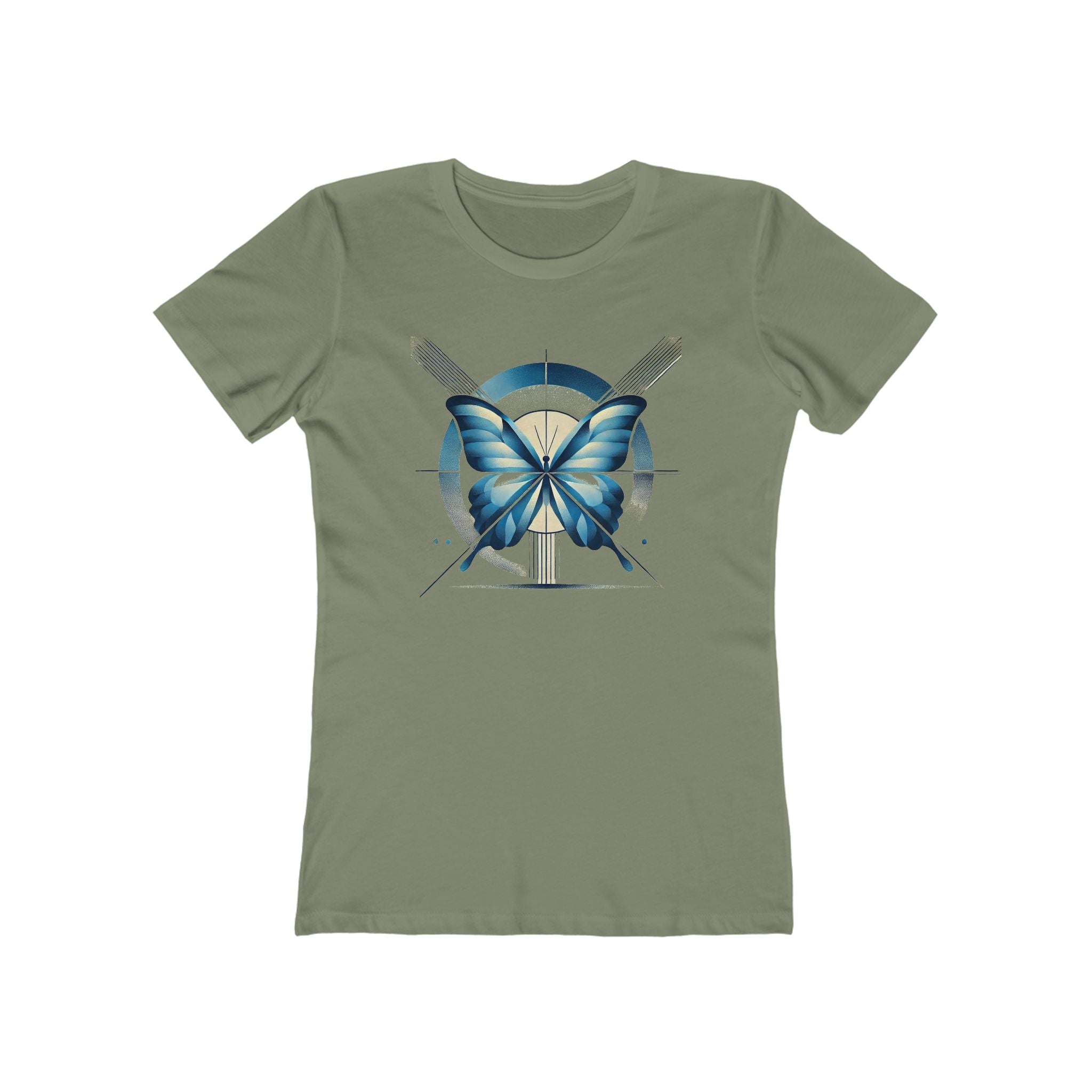 Butterffy Chic Women's Boyfriend Tee, Casual Outfits, Gift for Her, Weekend Wear, Trendy Style, Everyday Comfort
