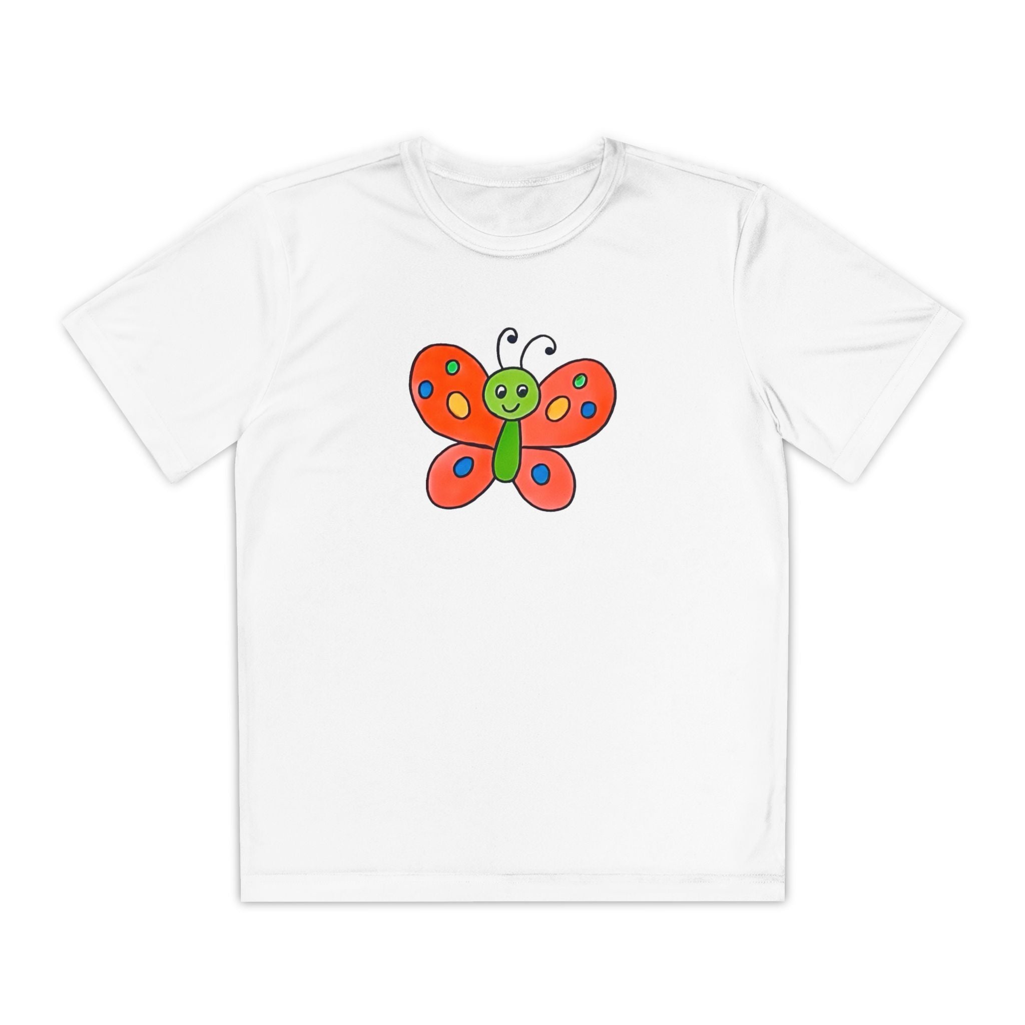 Butterffy Youth T-Shirt Sports Graphic Tee, Cool Athletic Shirt for Kids, Perfect for Sports Events, Team Spirit