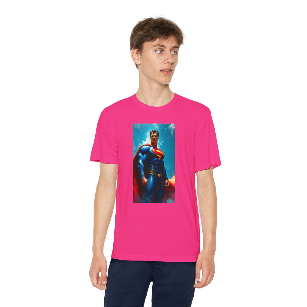 Superman Superhero Marvel T-Shirt, Youth Competitor Tee,  Kids Comic Book Hero Top, Children's Graphic Tee, Youth Super Power T-Shirt