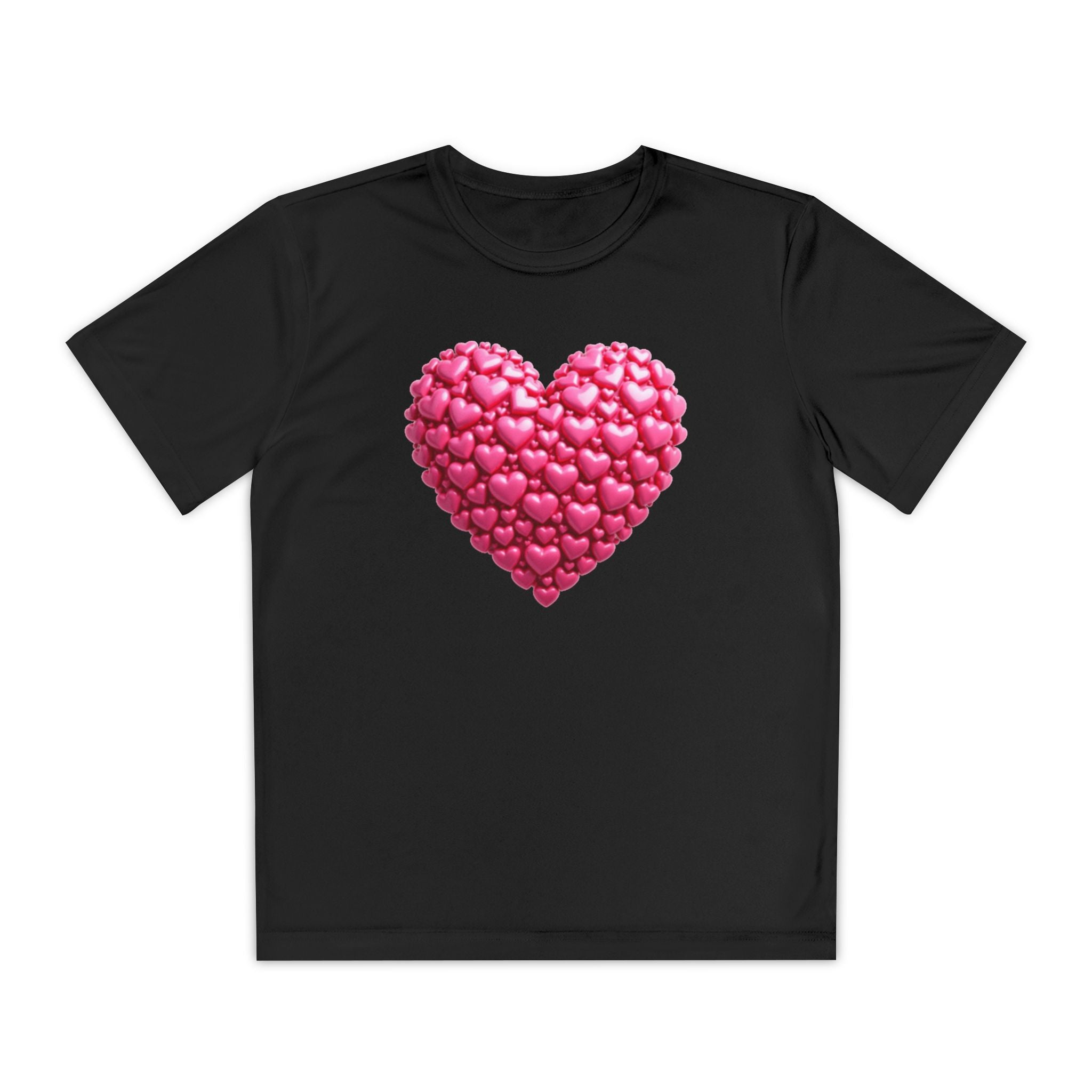 Heart Youth T-Shirt Sports Graphic Tee, Cool Athletic Shirt for Kids, Perfect for Sports Events, Team Spirit