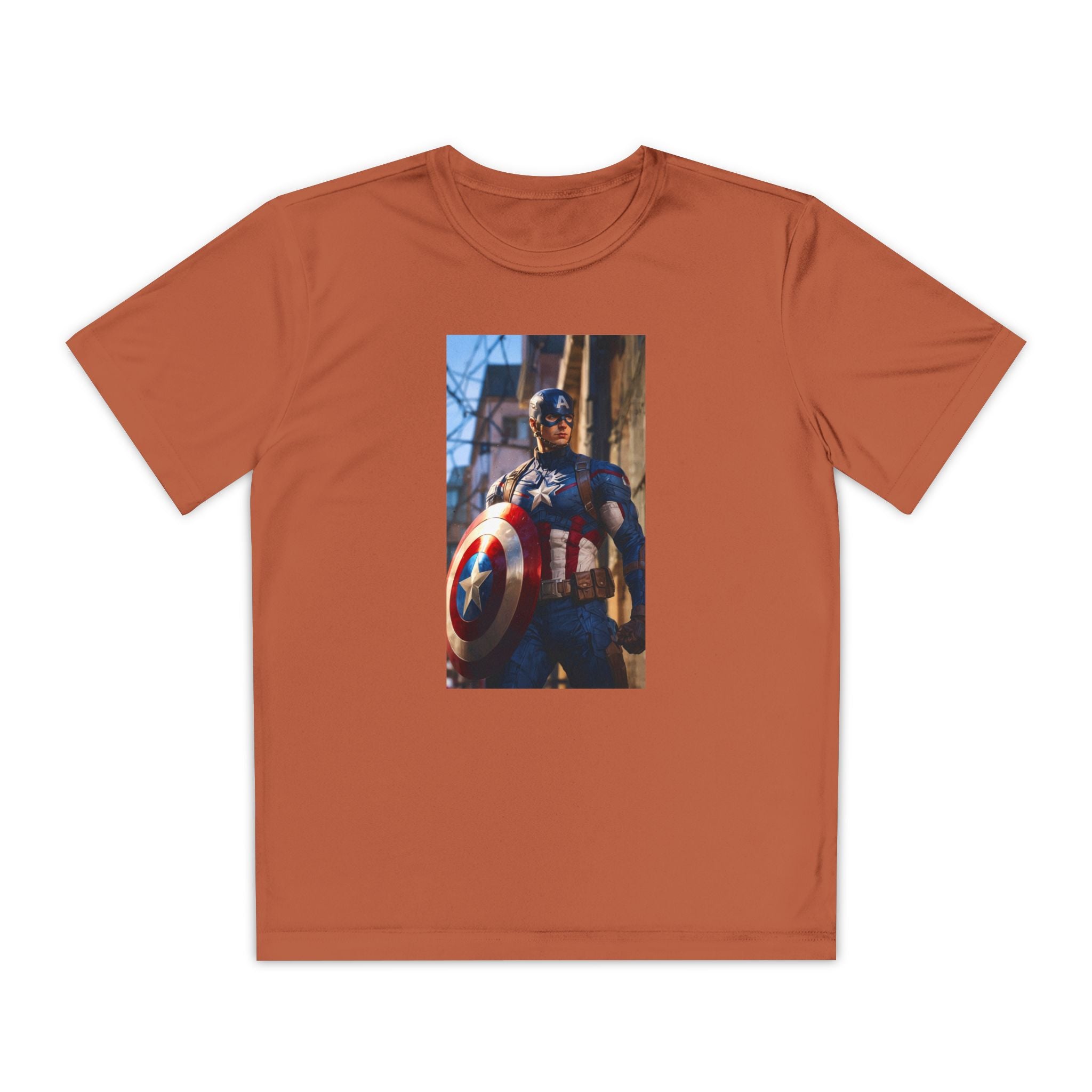 Captain America Superhero Marvel Patriotic, Kids Graphic T-Shirt, Boys Hero Top, Girls Comic Book Clothing, Birthday