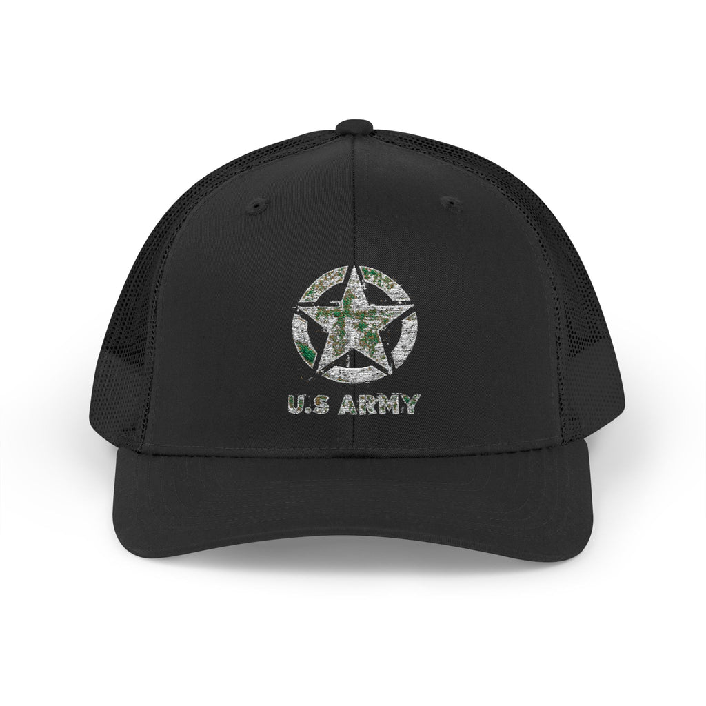 US Army Patriotic Snapback Trucker Cap with Thin Red Line Design, Ideal for First Responders, Supportive Gifts, Memorials, Everyday Wear