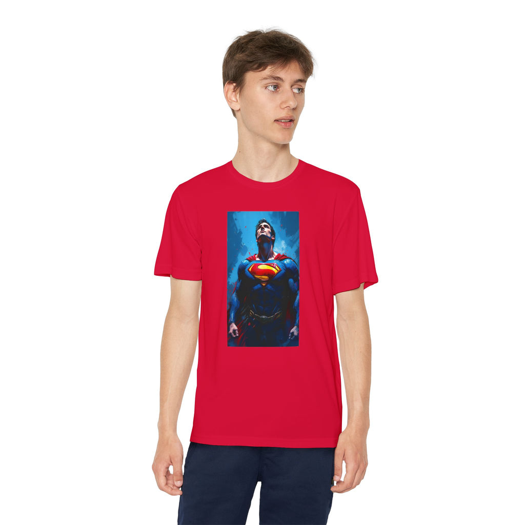 Superman Superhero Marvel T-Shirt, Youth Competitor Tee,  Kids Comic Book Hero Top, Children's Graphic Tee, Youth Super Power T-Shirt