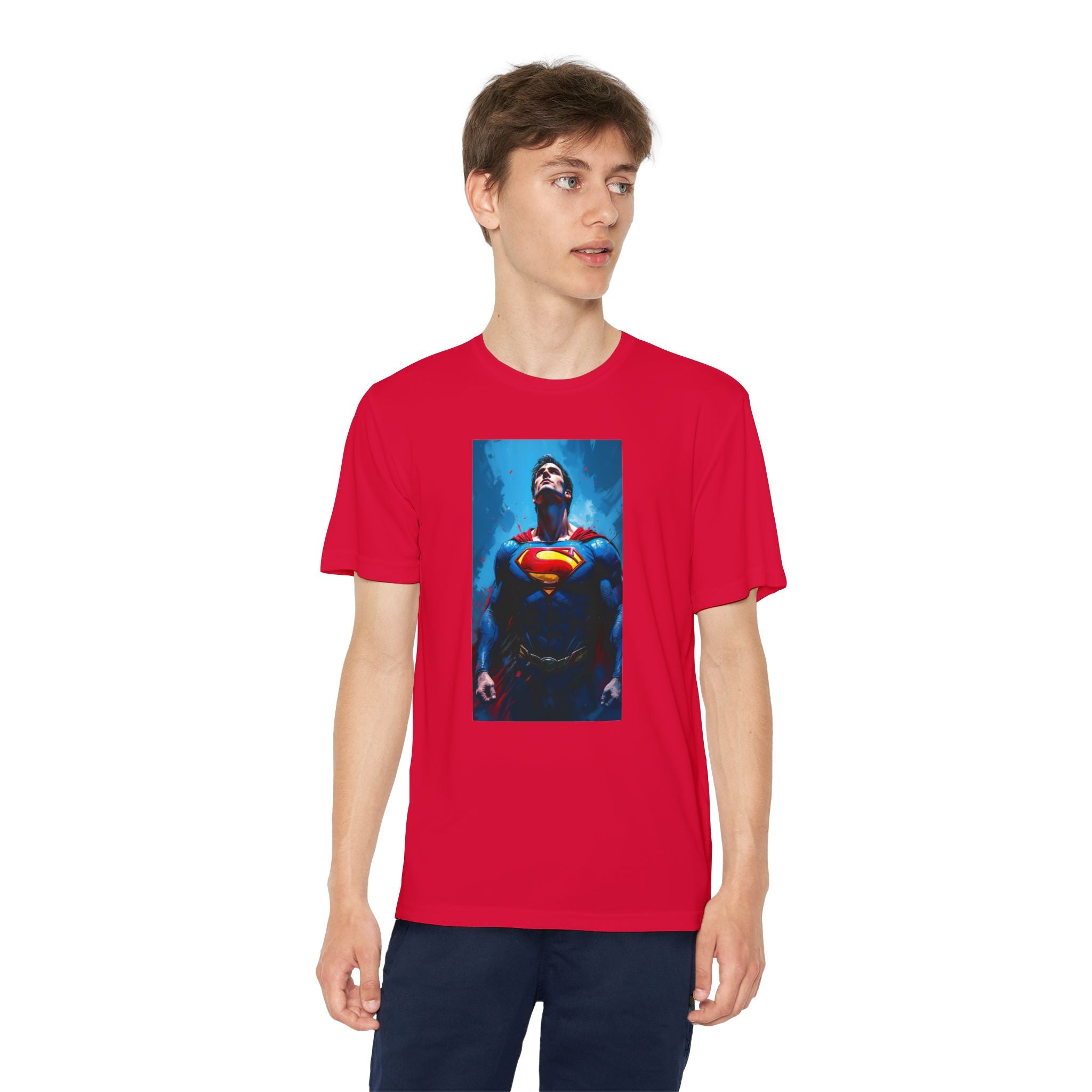Superman Superhero Marvel T-Shirt, Youth Competitor Tee,  Kids Comic Book Hero Top, Children's Graphic Tee, Youth Super Power T-Shirt